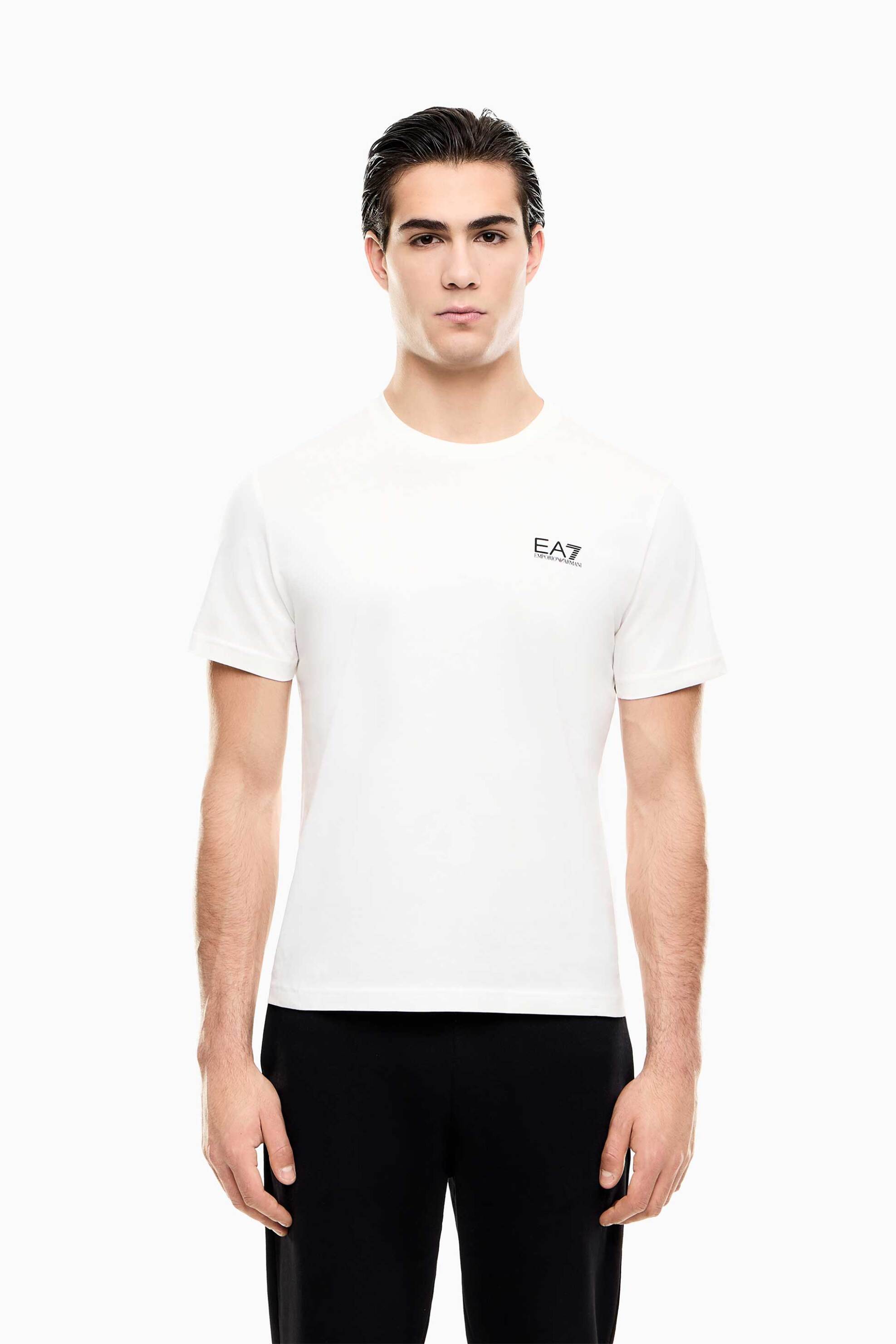 EA7 ανδρικό T-Shirt με λογότυπο - 8NPT25PJVPZ Λευκό