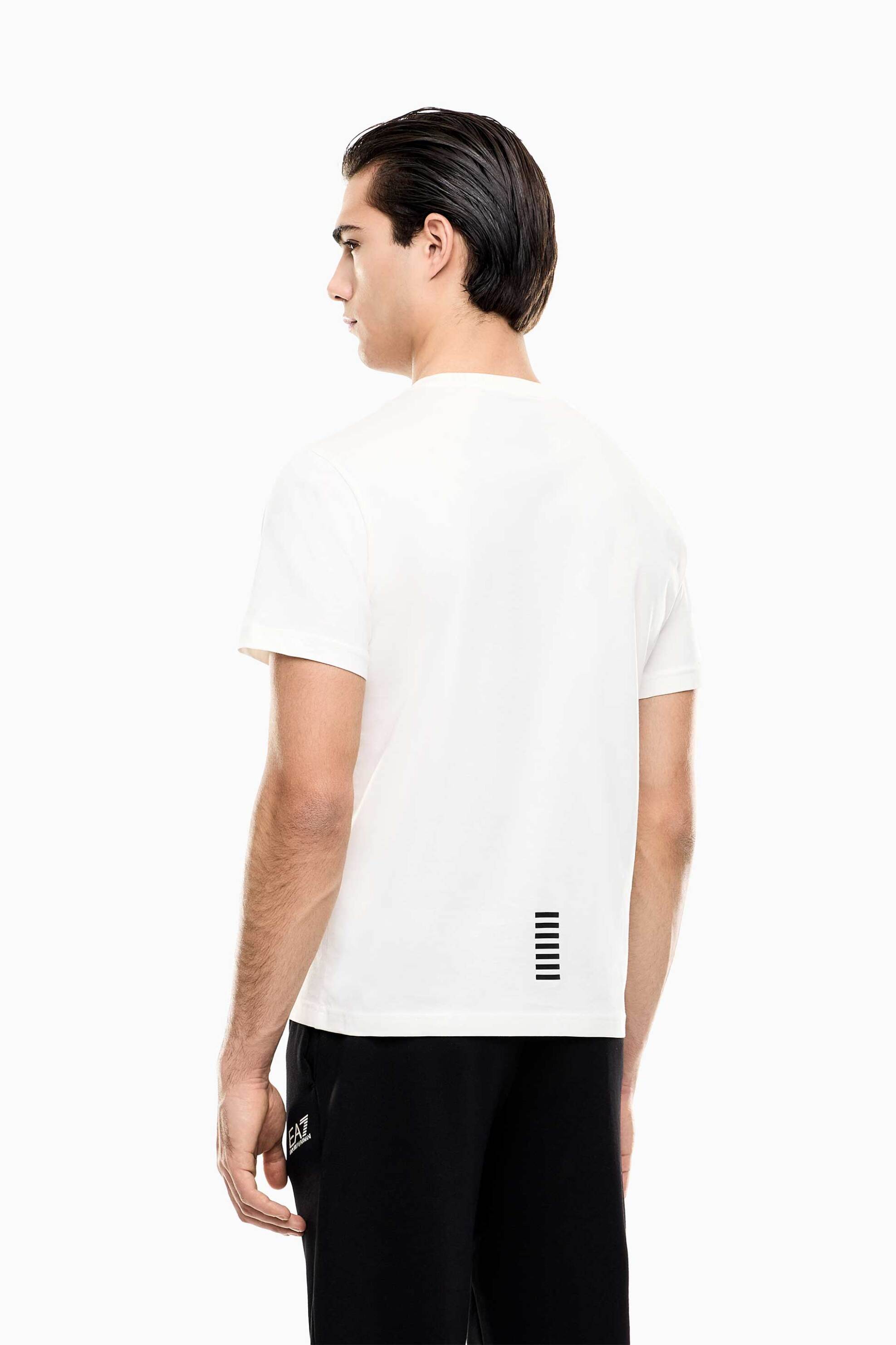 Ea7 Ανδρικό T-Shirt με Λογότυπο - 8Npt25Pjvpz Λευκό