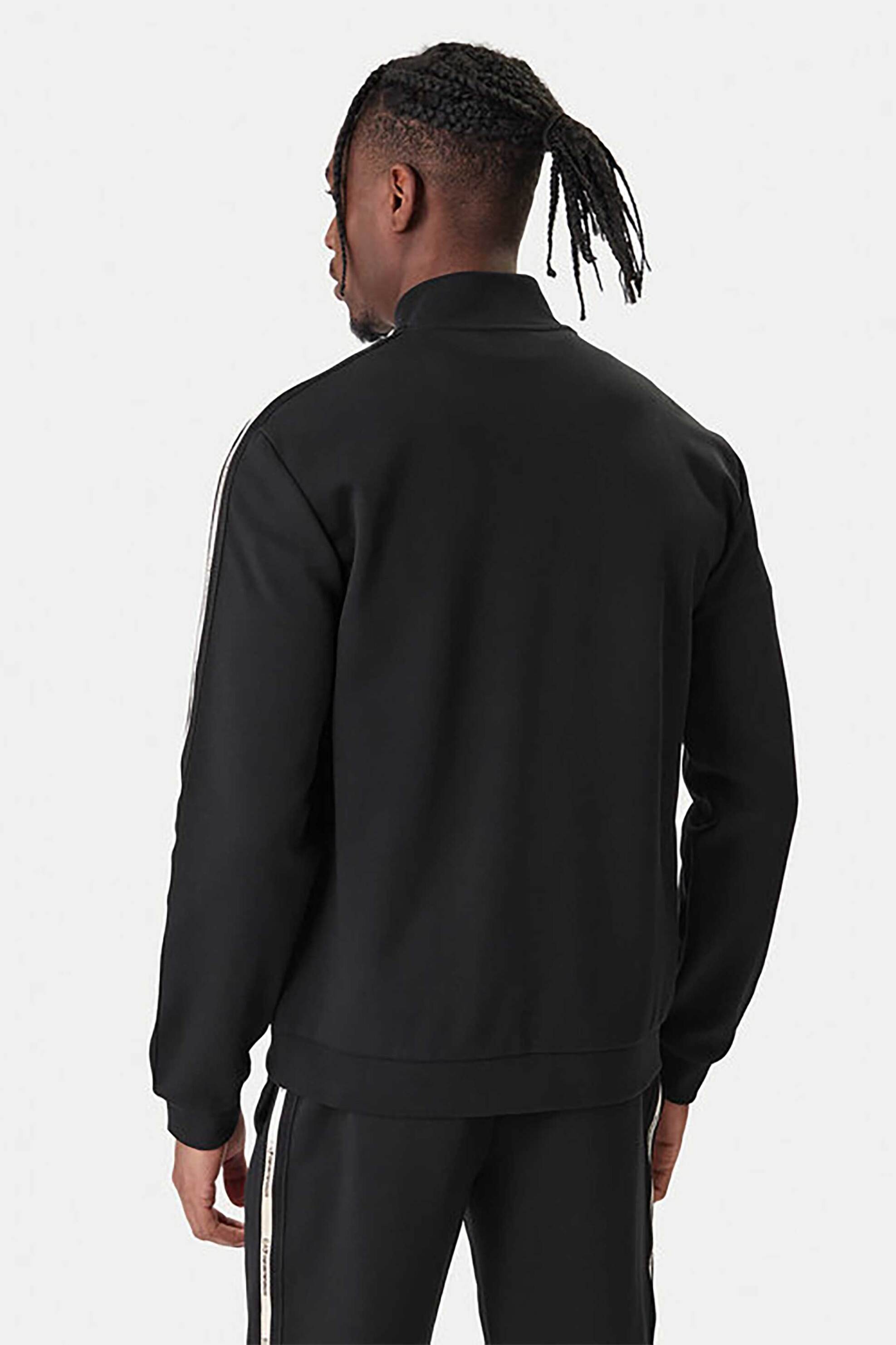 Ea7 Ανδρική Ζακέτα Φούτερ με Logo Tape Regular Fit - 7M001479Af12660 Μαύρο