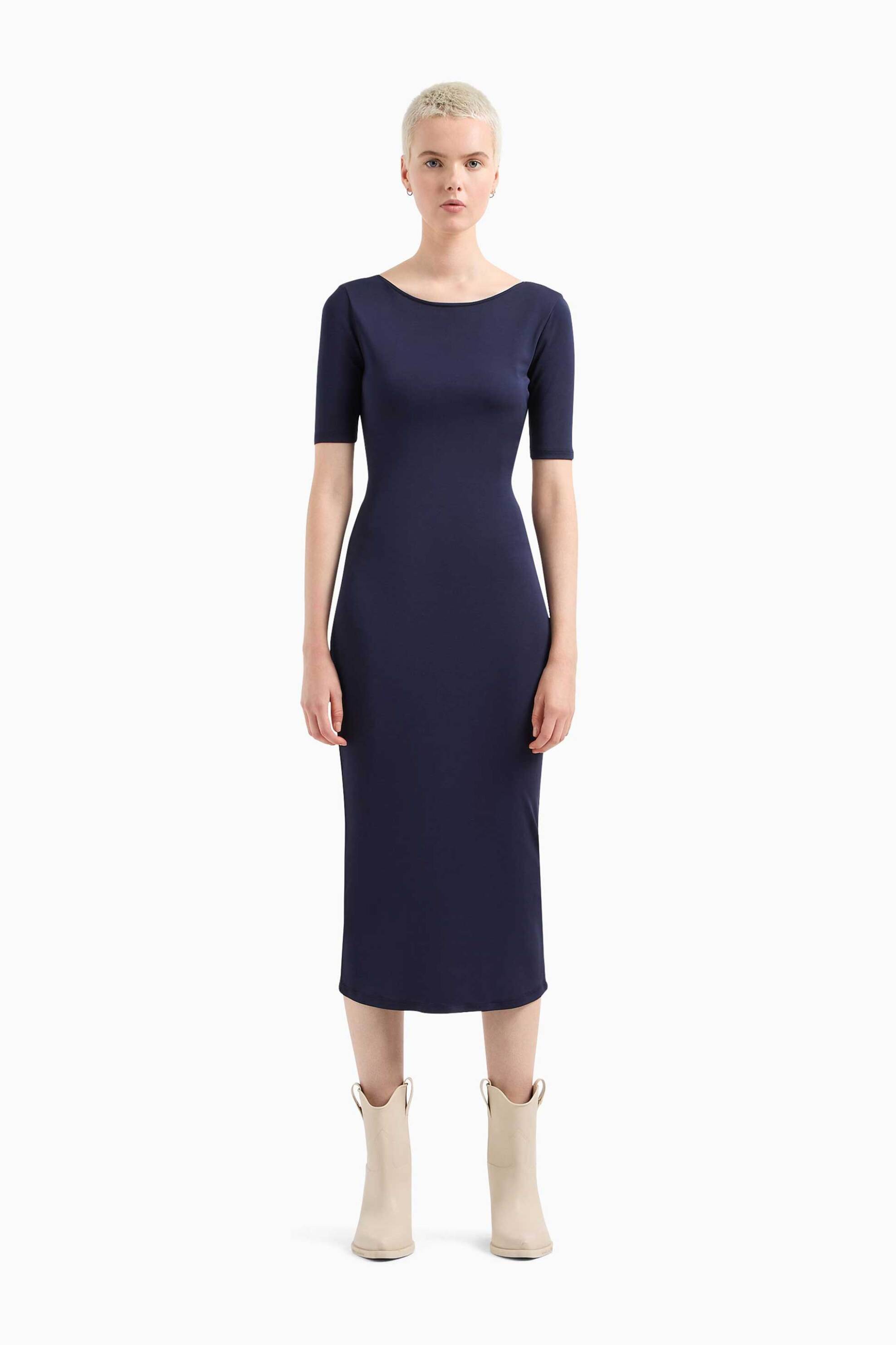 Armani Exchange γυναικείο φόρεμα midi με ανοιχτή πλάτη | L