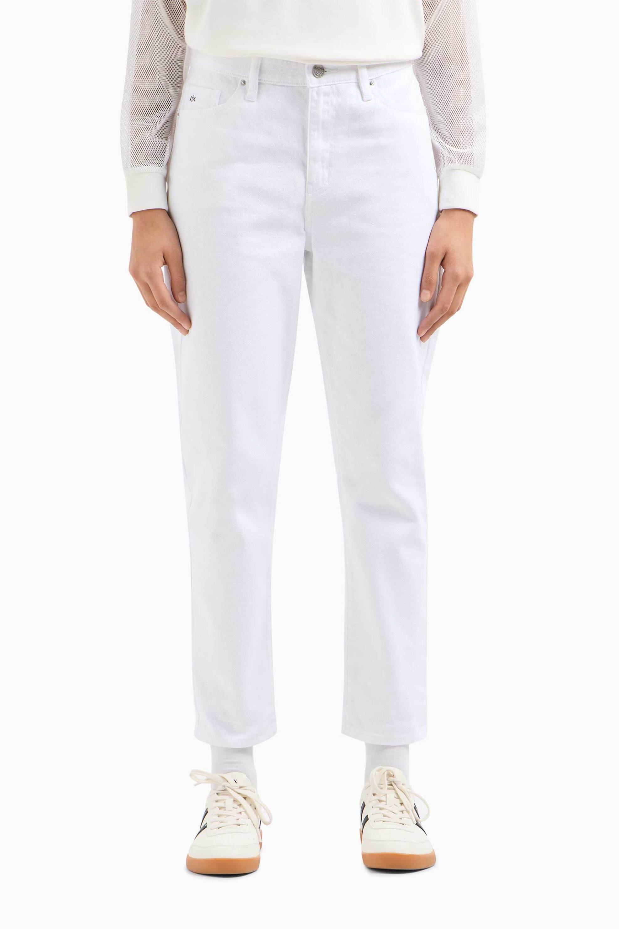ARMANI EXCHANGE Armani Exchange γυναικείο τζην παντελόνι boyfriend - 3DYJ16Y15MZ Λευκό