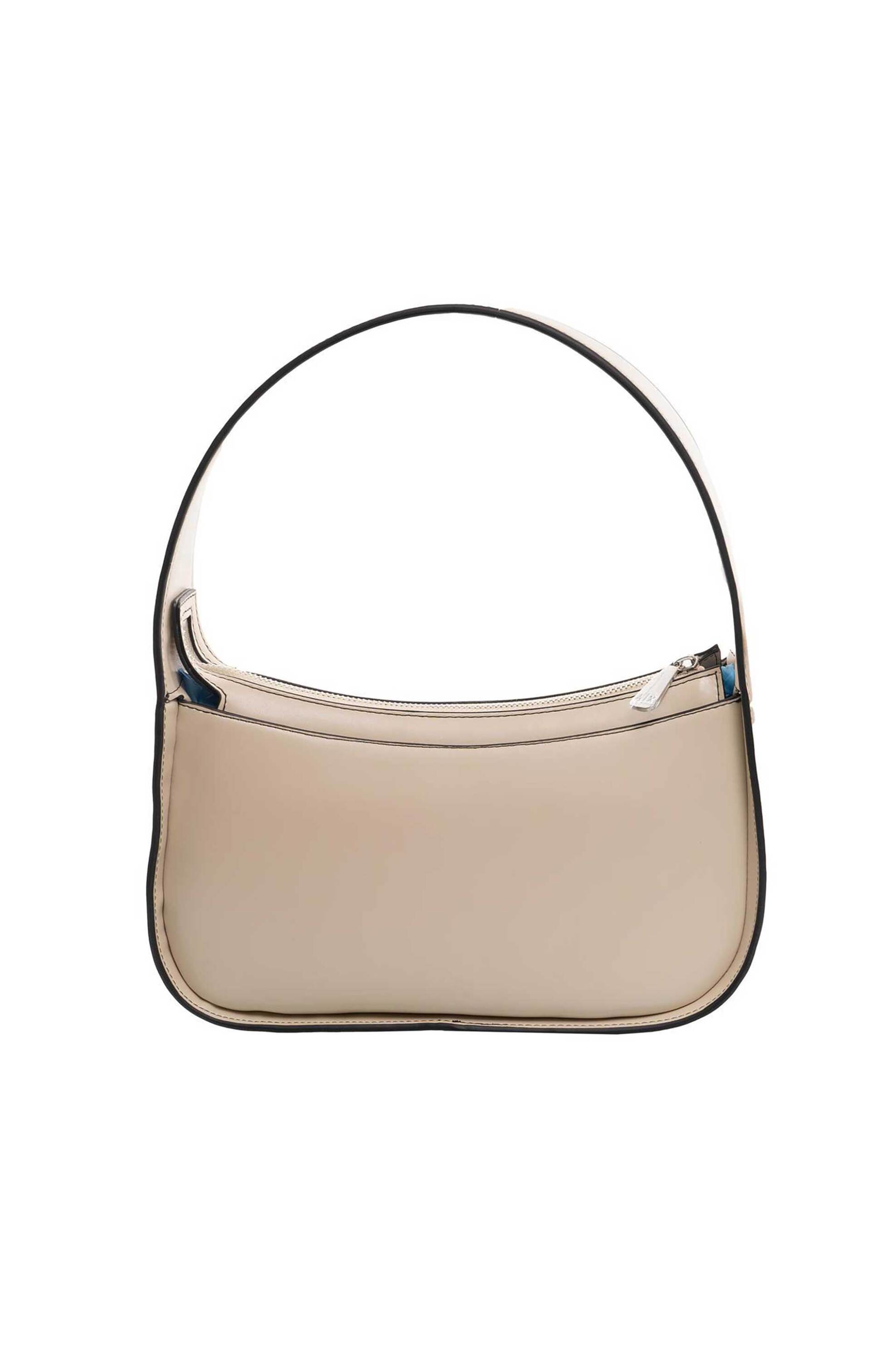 Armani Exchange γυναικεία mini τσάντα ώμου μονόχρωμη με σταμπωτό contrast λογότυπο - 9491414R754 Μπεζ φωτογραφία