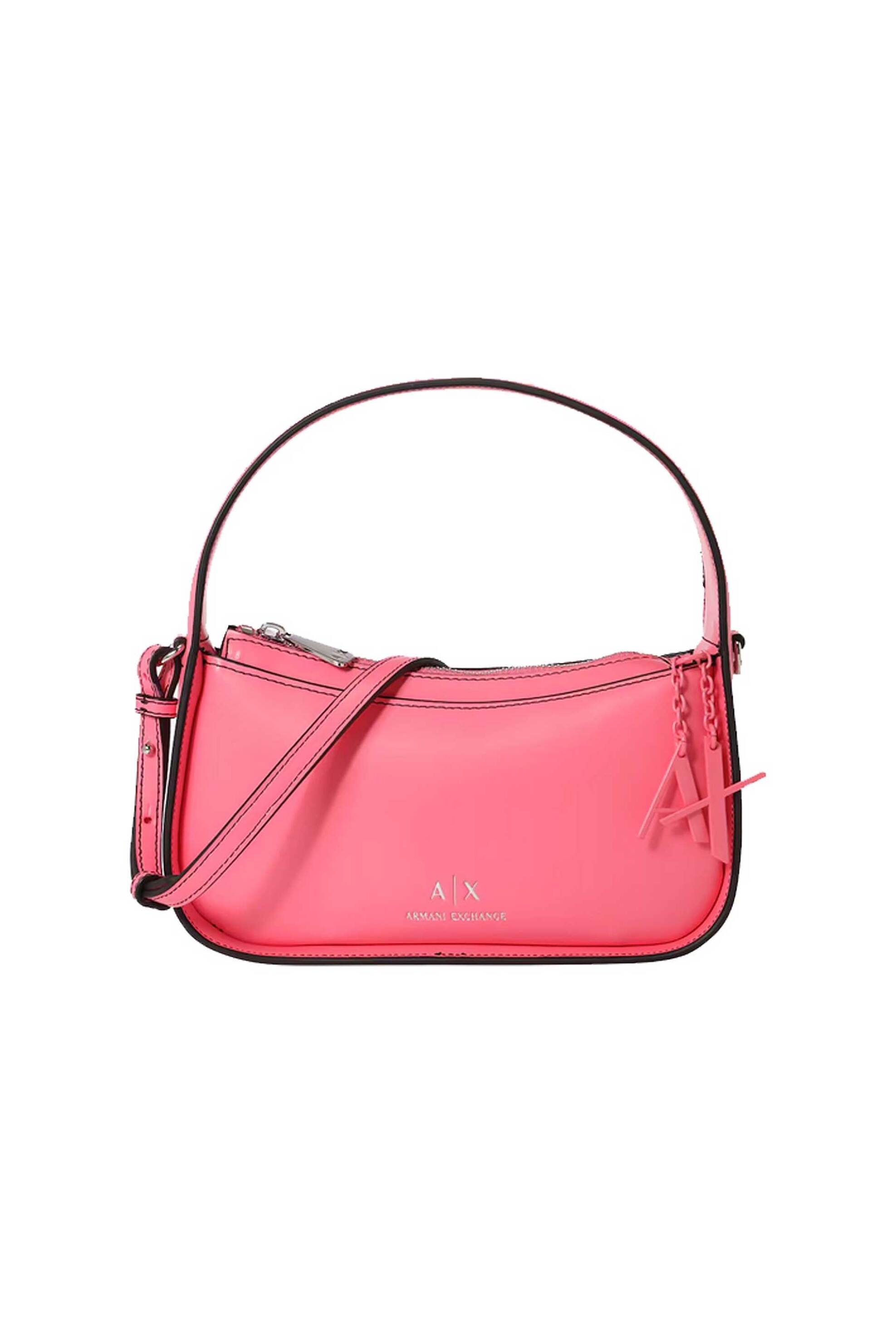ARMANI EXCHANGE Armani Exchange γυναικεία mini τσάντα ώμου μονόχρωμη με σταμπωτό λογότυπο - 9491424R754 Ροζ