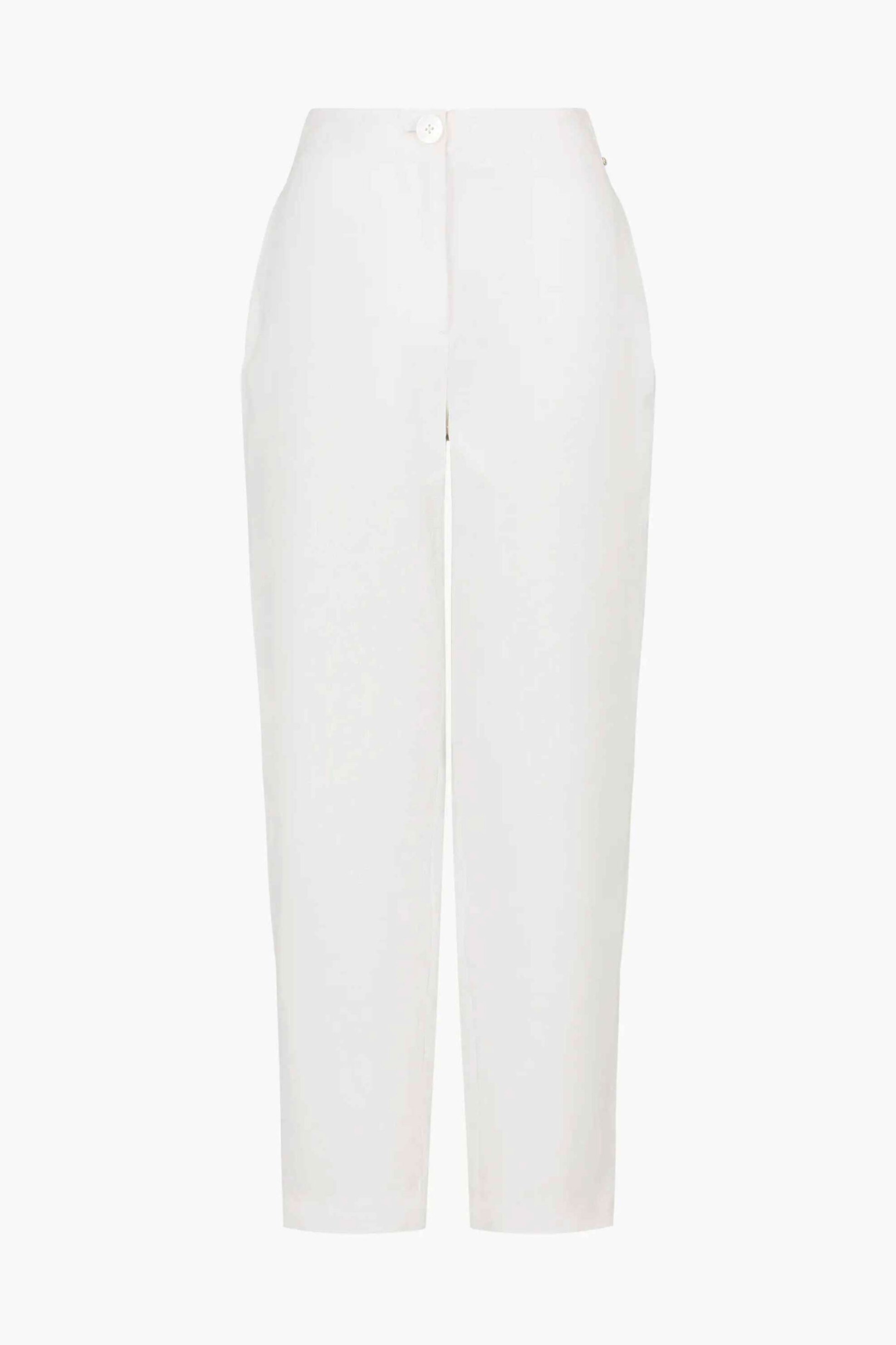 Armani Exchange Γυναικείο Παντελόνι Λινό Baloon - 3Dyp12Yn1Rz Λευκό