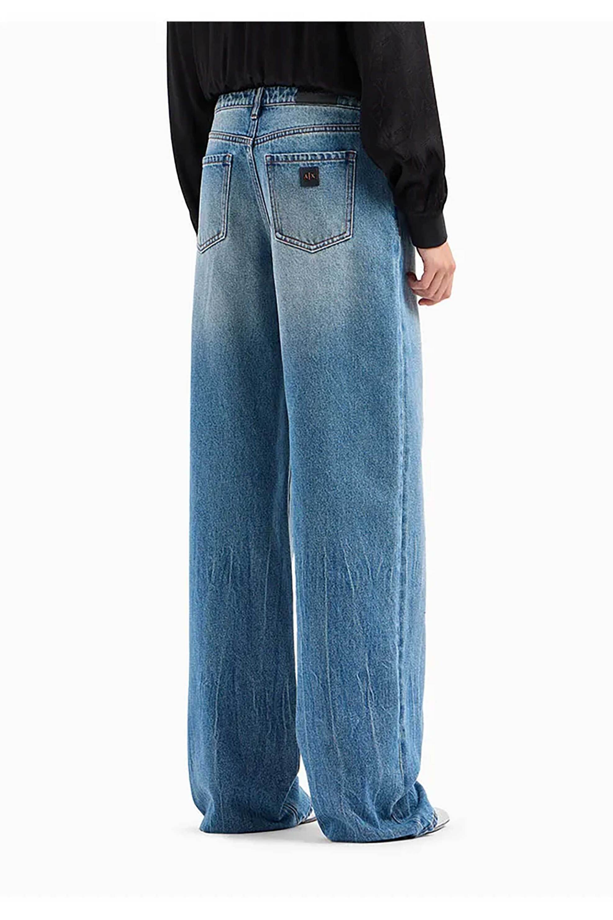 Armani Exchange γυναικείο τζιν παντελόνι πεντάτσεπο με λογότυπο Relaxed Fit - 6DYJ52Y19KZ Denim Blue φωτογραφία