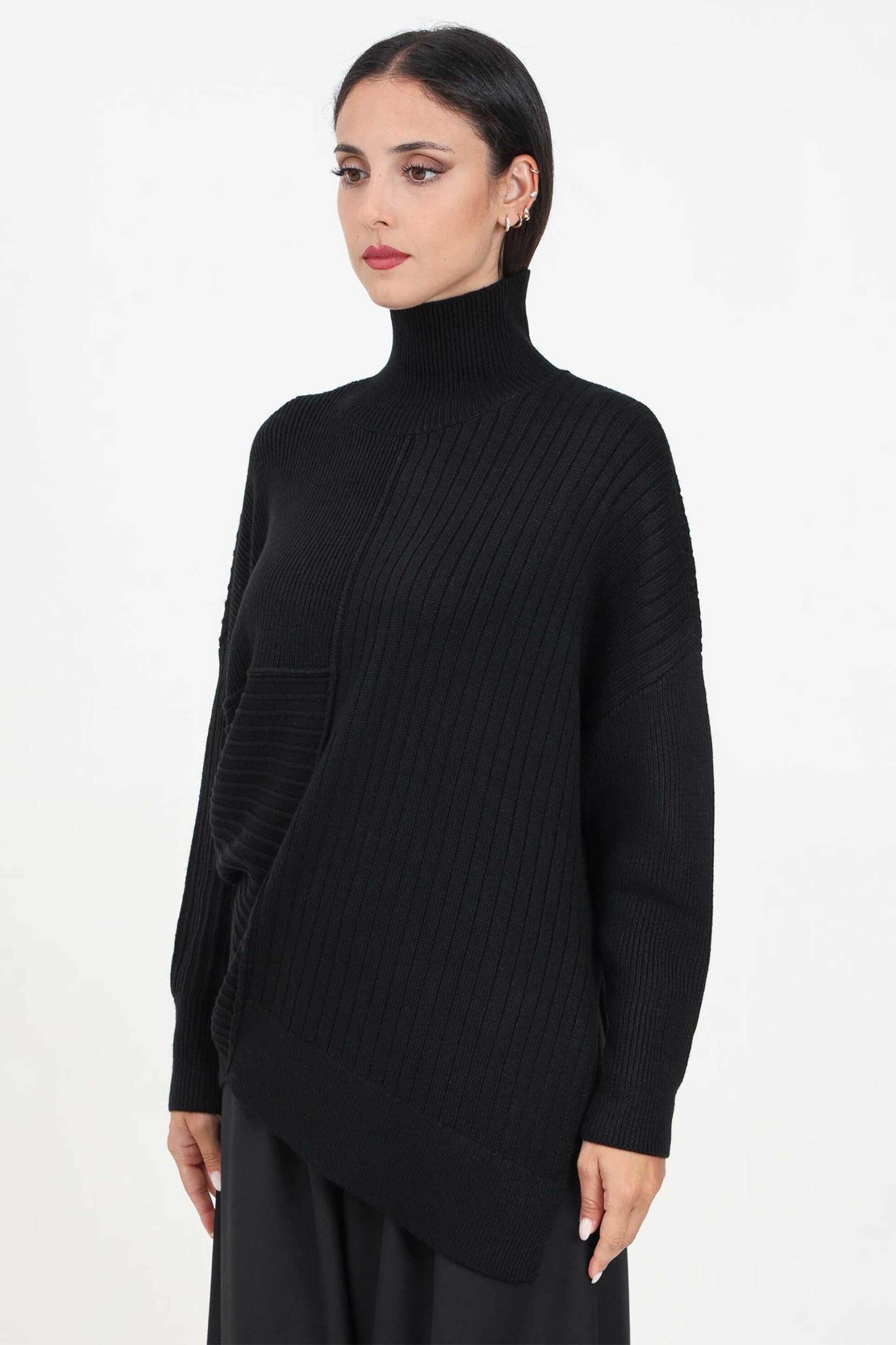 Armani Exchange γυναικείο πουλόβερ με ζιβάγκο ribbed και λογότυπο | XS