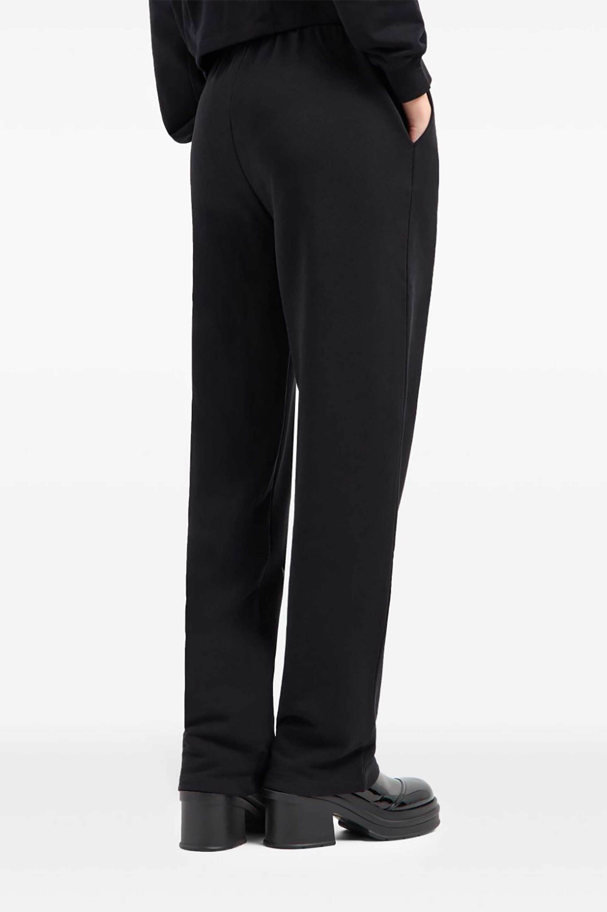 Armani Exchange γυναικείο παντελόνι φόρμας με logo print - 6DYP80YJFZZ Μαύρο φωτογραφία