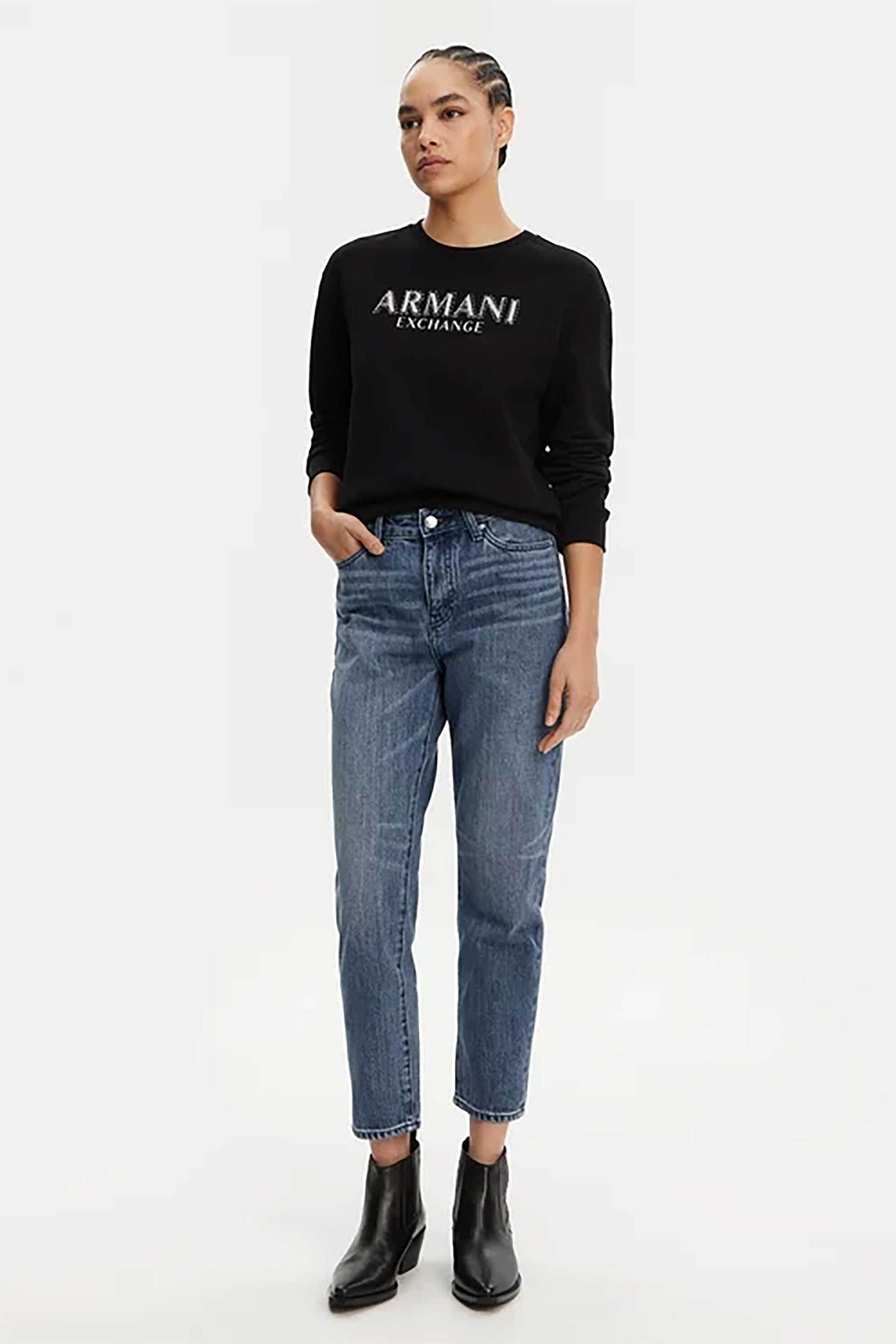 Armani Exchange γυναικείο τζιν παντελόνι πεντάτσεπο Boyfriend Fit - XW000073AF12845 Denim Blue