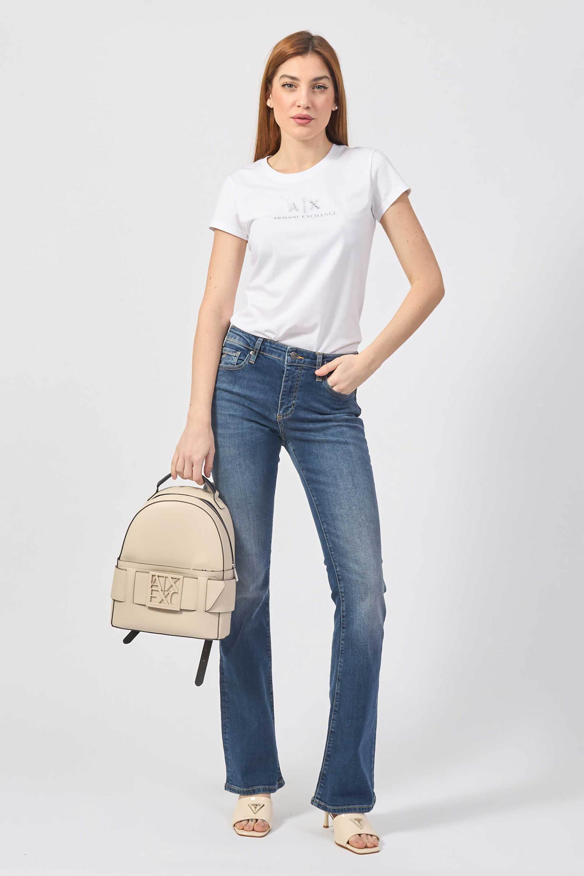 Armani Exchange γυναικείο τζιν παντελόνι πεντάτσεπο Flared Cut - XW000132AF12869 Denim Blue