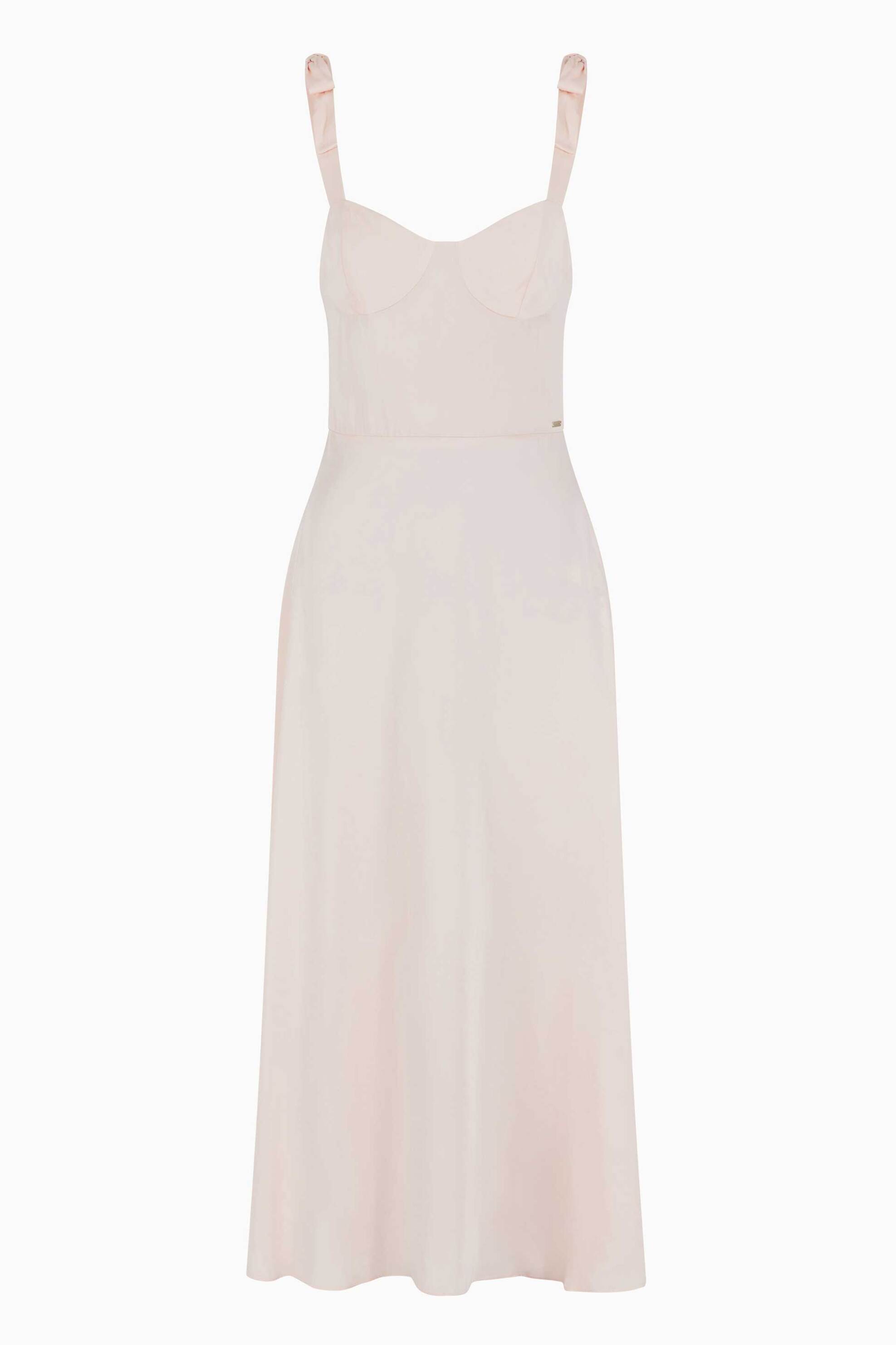 Armani Exchange γυναικείο midi φόρεμα με τιράντες - XW000441AF12742 Ροζ