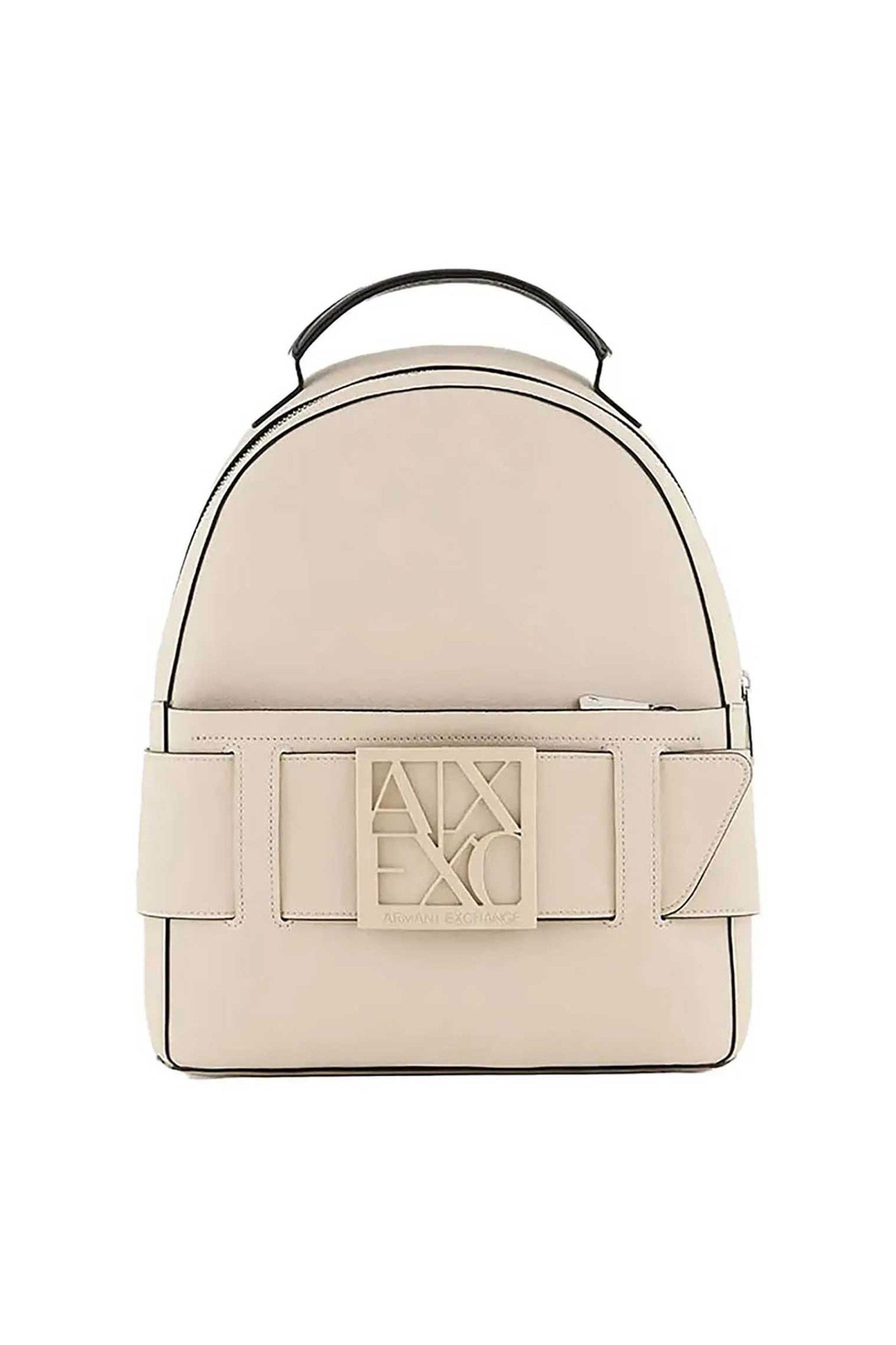 ARMANI EXCHANGE Armani Exchange γυναικείο backpack με μεταλλικό λογότυπο - XW001204AF13672 Εκρού