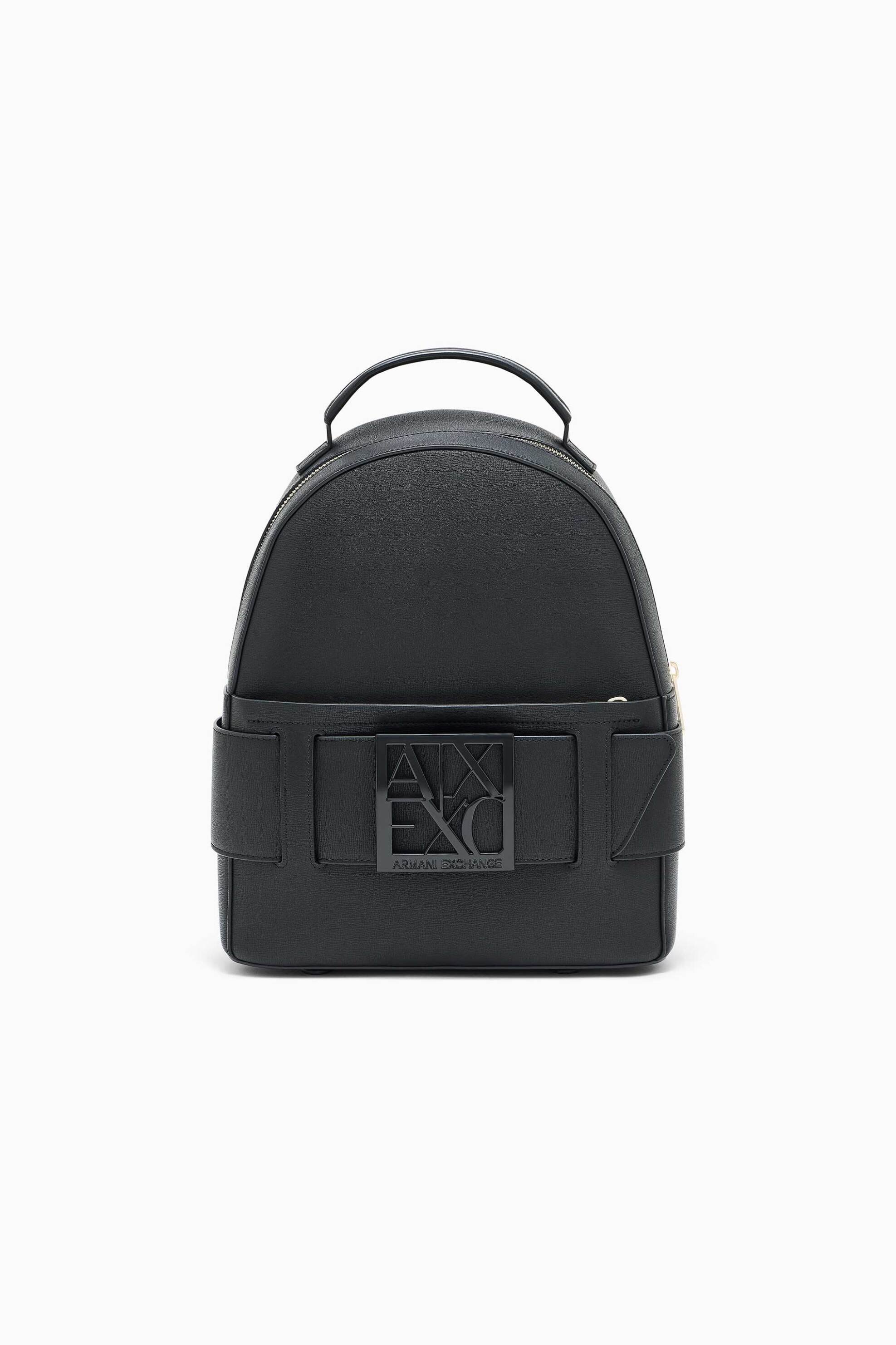 Armani Exchange γυναικείο backpack με μεταλλικό λογότυπο - XW001204AF13672 Μαύρο