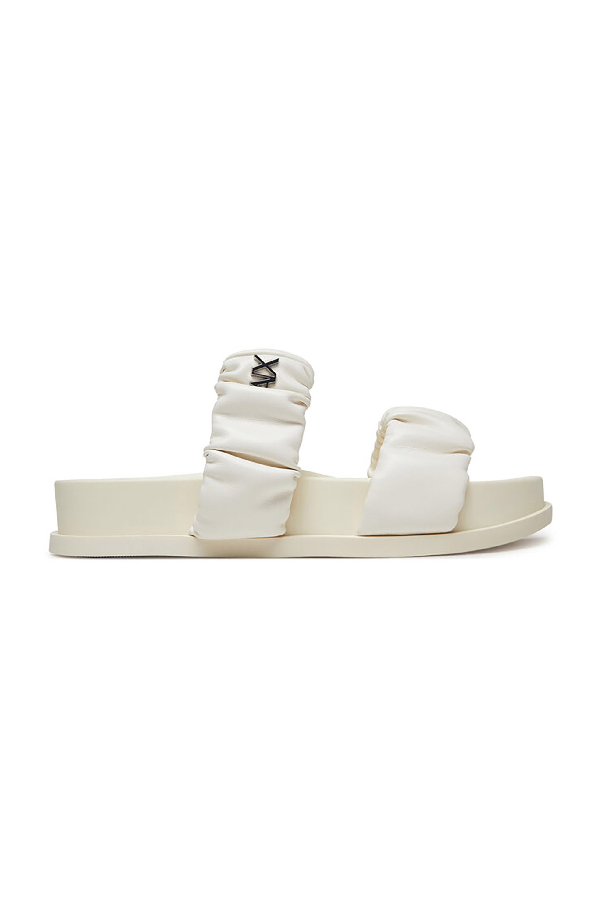  Armani Exchange γυναικεία σανδάλια μονόχρωμα - XDP062XV926 Εκρού 2025