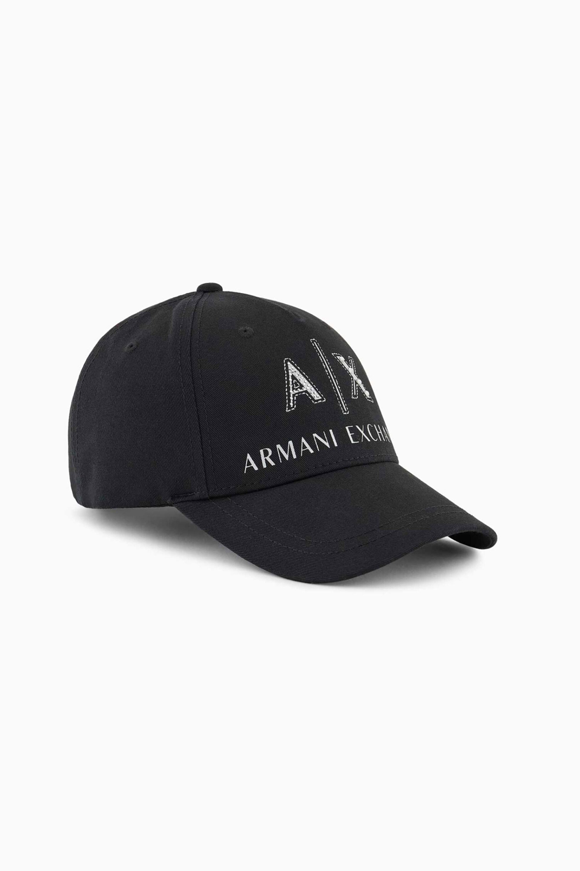  Armani Exchange γυναικείο καπέλο μονόχρωμο με ανάγλυφο λογότυπο - XW000873AF13334 Μαύρο 2025
