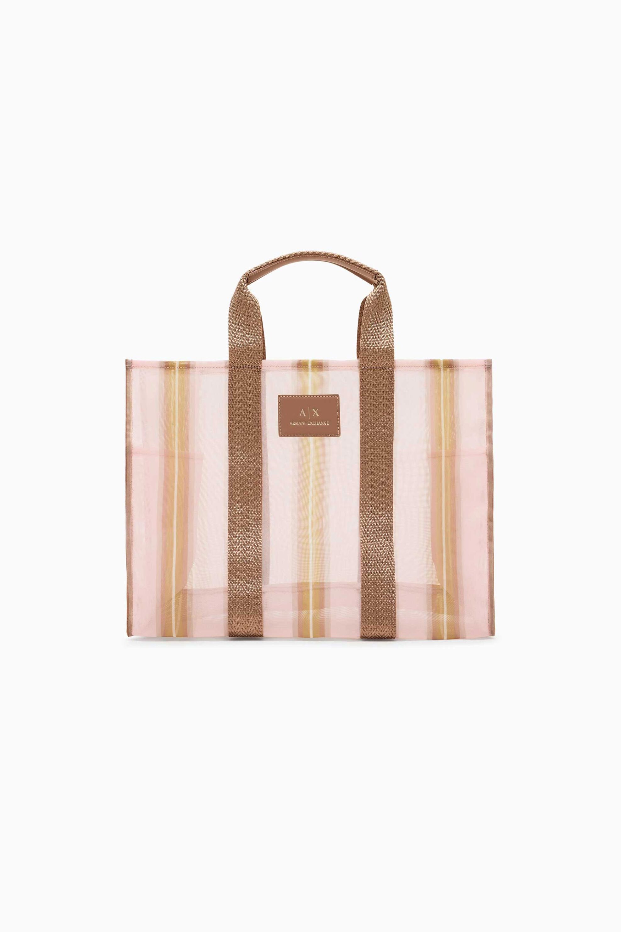 Armani Exchange γυναικεία τσάντα shopper με λογότυπο - XW000413AF12593 Καφέ