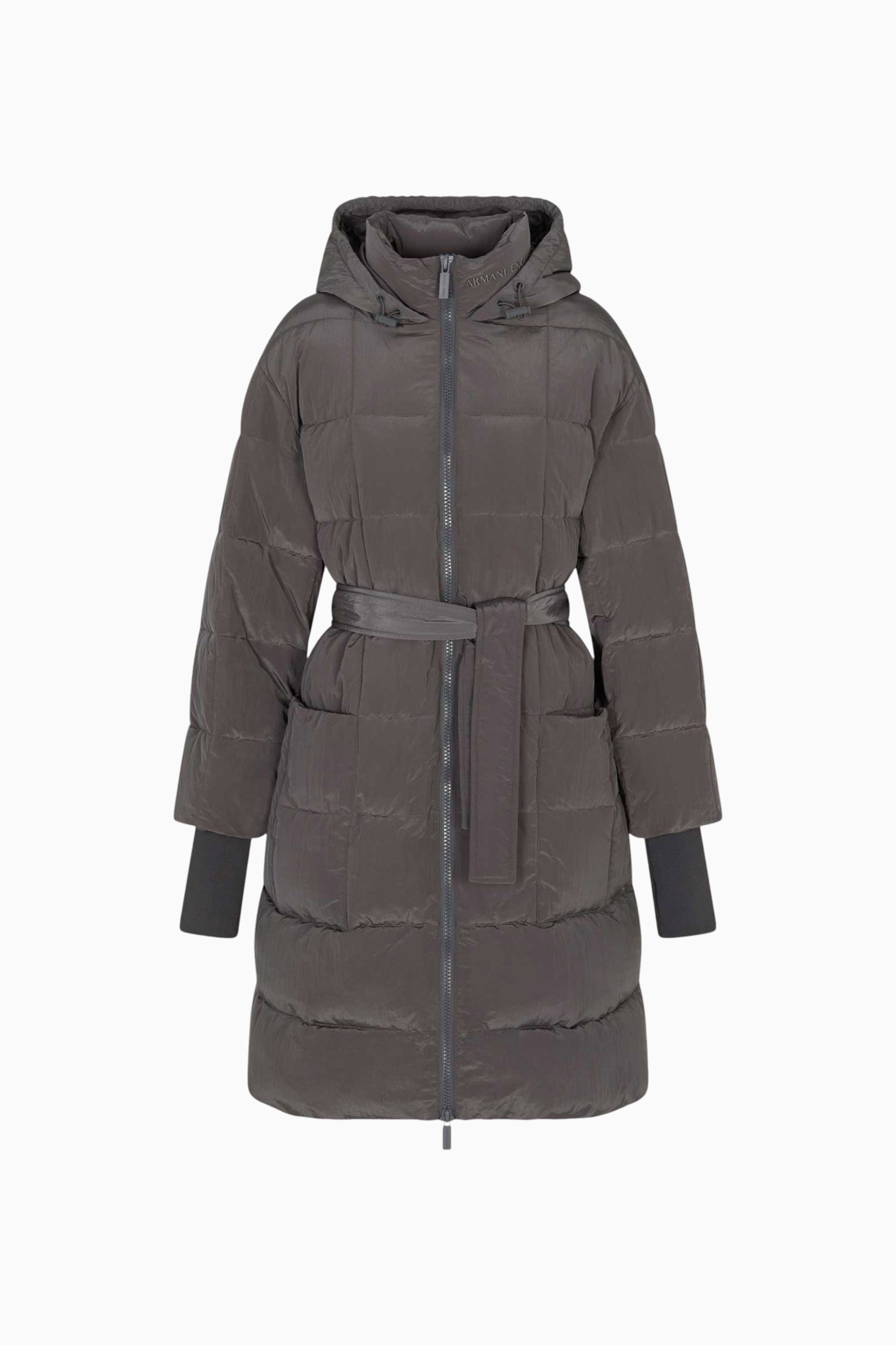 ARMANI EXCHANGE Armani Exchange γυναικείο μπουφάν μονόχρωμο με καπιτονέ σχέδιο και κουκούλα - XW000649AF16207 Εκρού