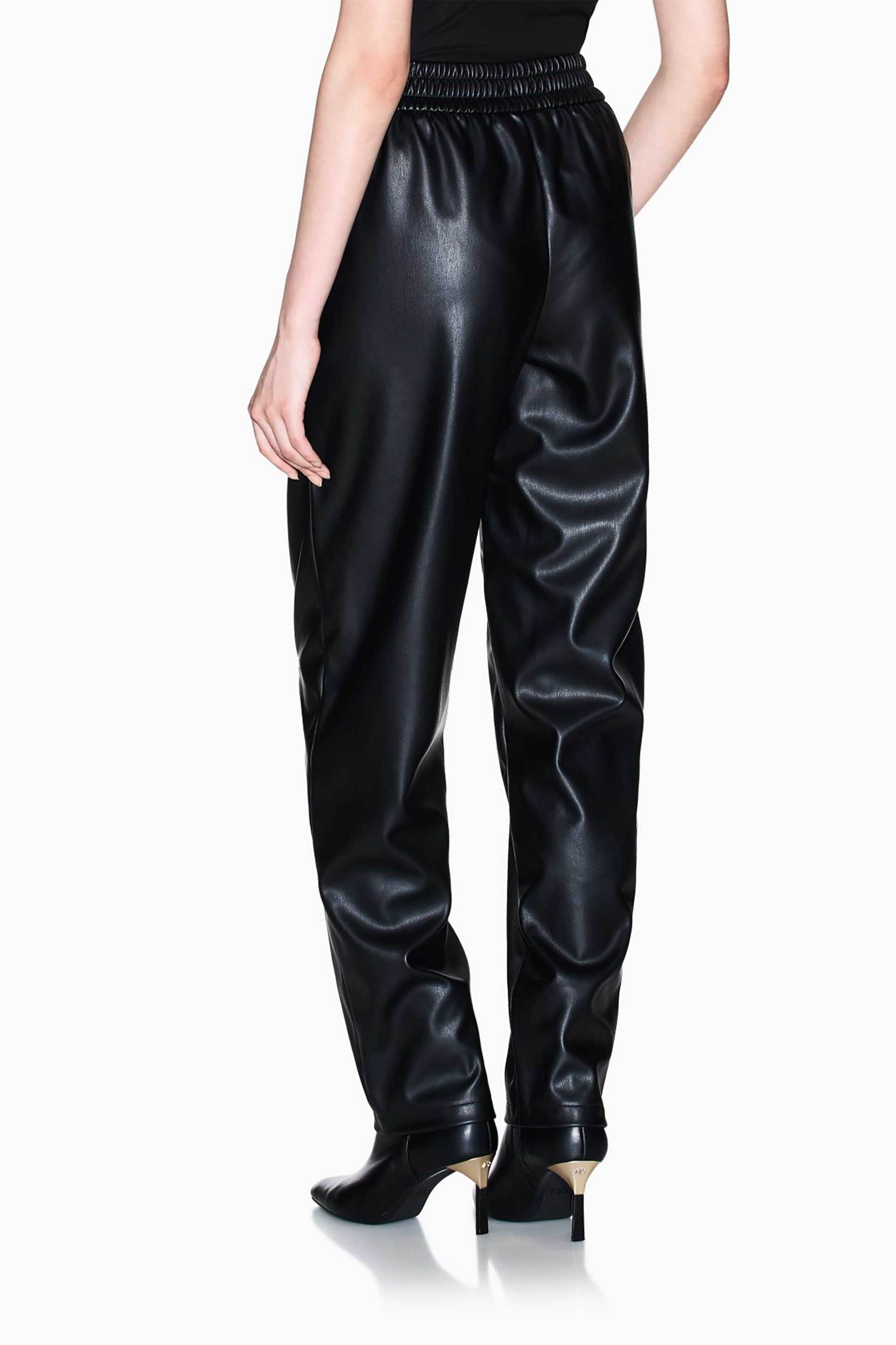 ARMANI EXCHANGE Armani Exchange γυναικείο παντελόνι faux δέρμα - XW000681AF16106 Μαύρο - 4