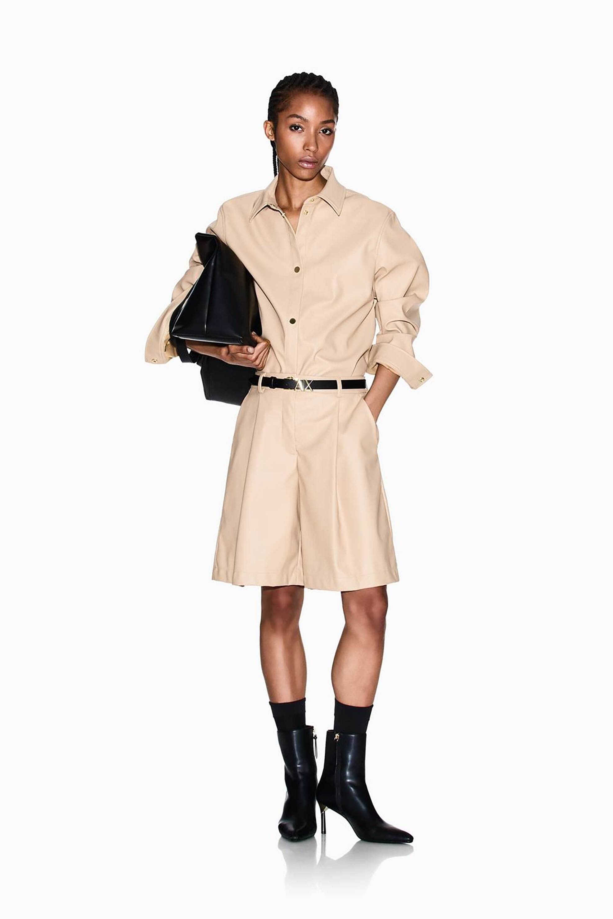 Armani Exchange γυναικείο πουκάμισο - XW001253AF16106 Μπεζ φωτογραφία