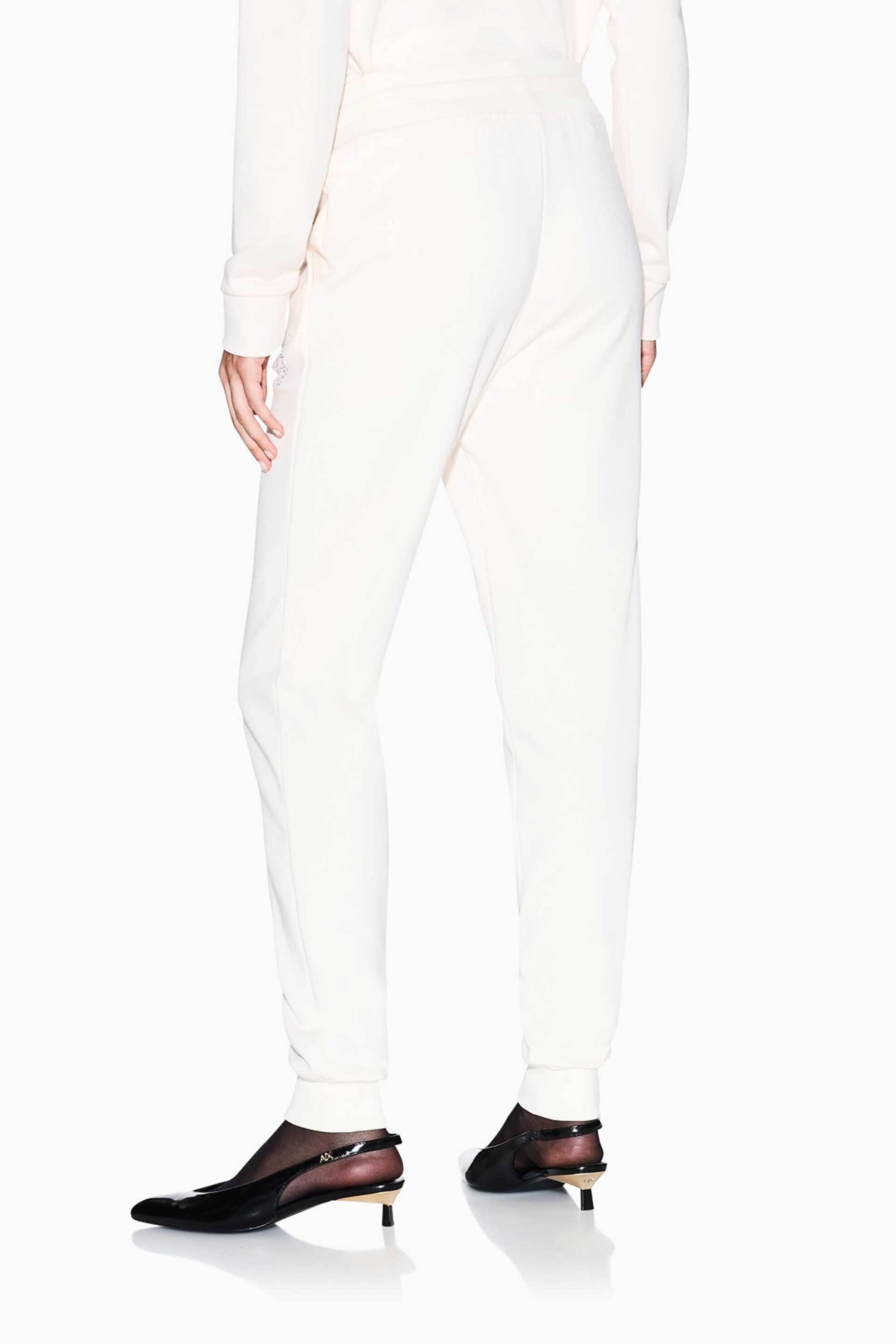 Armani Exchange γυναικείο παντελόνι φόρμας - XW000750AF14284 Εκρού φωτογραφία