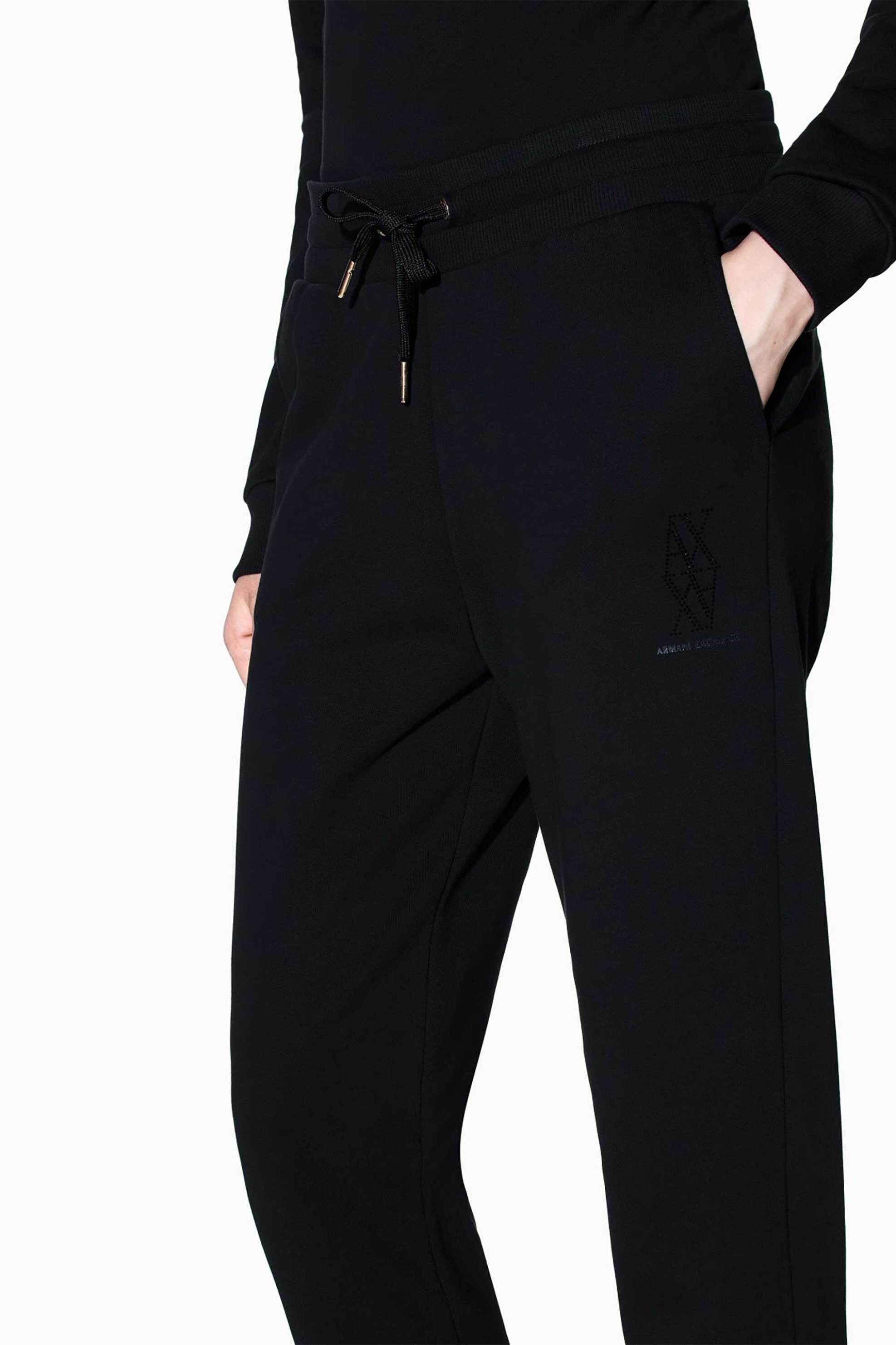 Armani Exchange γυναικείο παντελόνι φόρμας - XW000750AF14284 Μαύρο φωτογραφία