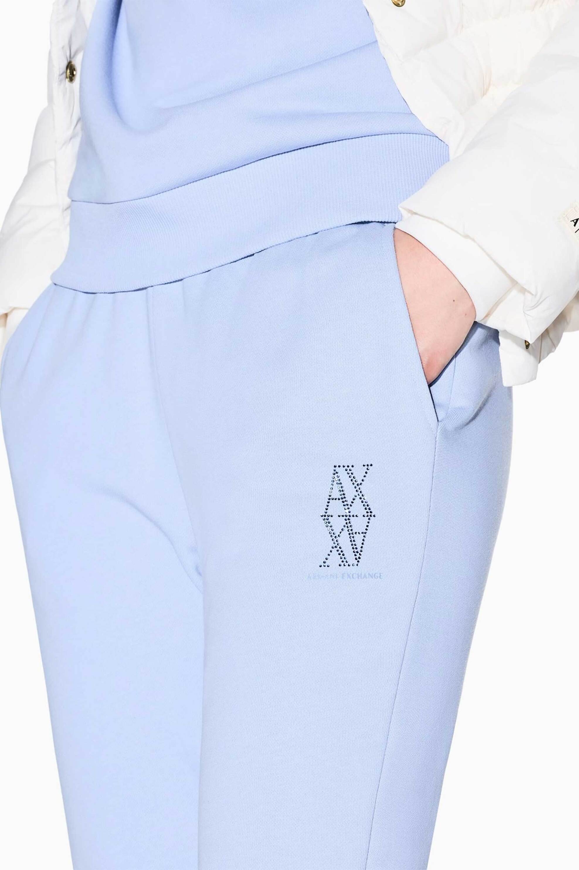 Armani Exchange γυναικείο παντελόνι φόρμας - XW000750AF14284 Γαλάζιο φωτογραφία