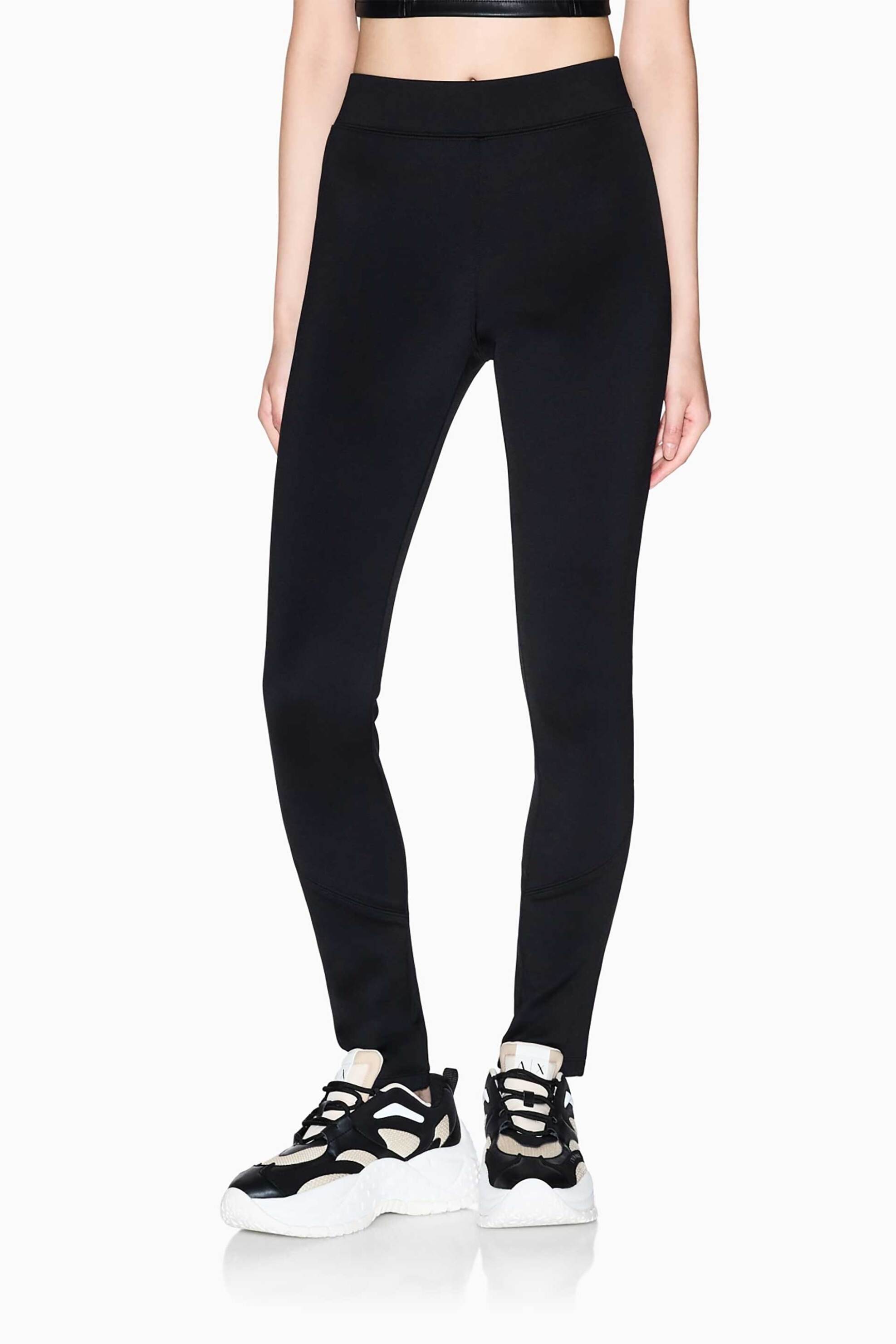 Armani Exchange γυναικείο κολάν μονόχρωμο - XW000754AF16139 Μαύρο φωτογραφία