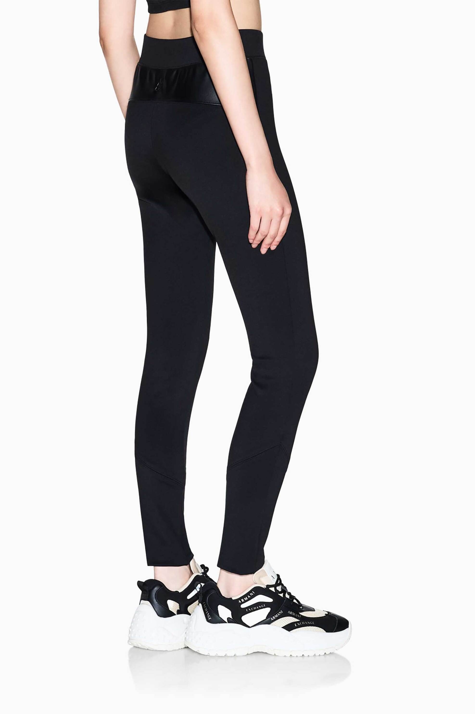 Armani Exchange γυναικείο κολάν μονόχρωμο - XW000754AF16139 Μαύρο φωτογραφία
