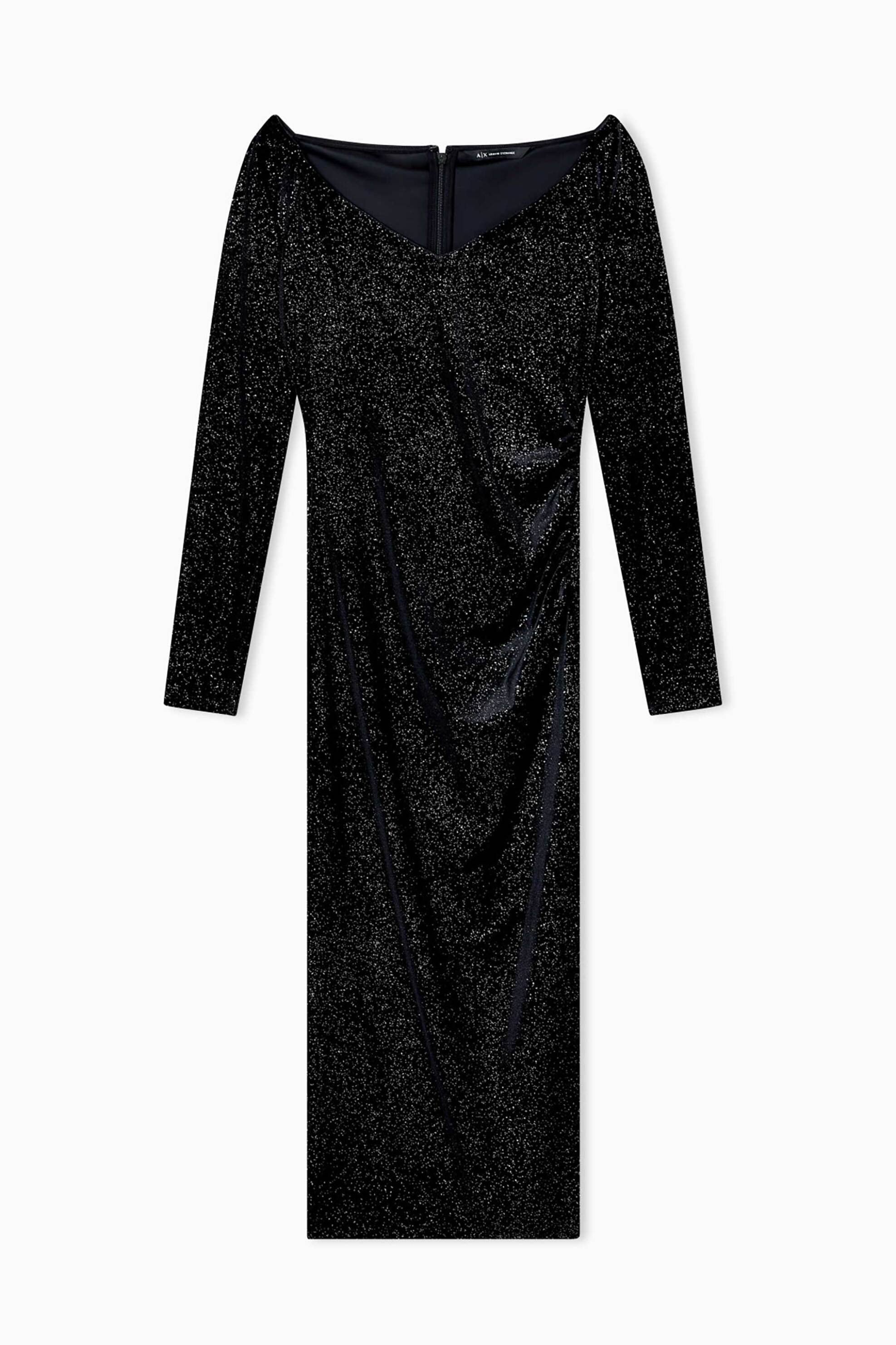 Armani Exchange γυναικείο midi φόρεμα - XW000795AF16143 Μαύρο φωτογραφία