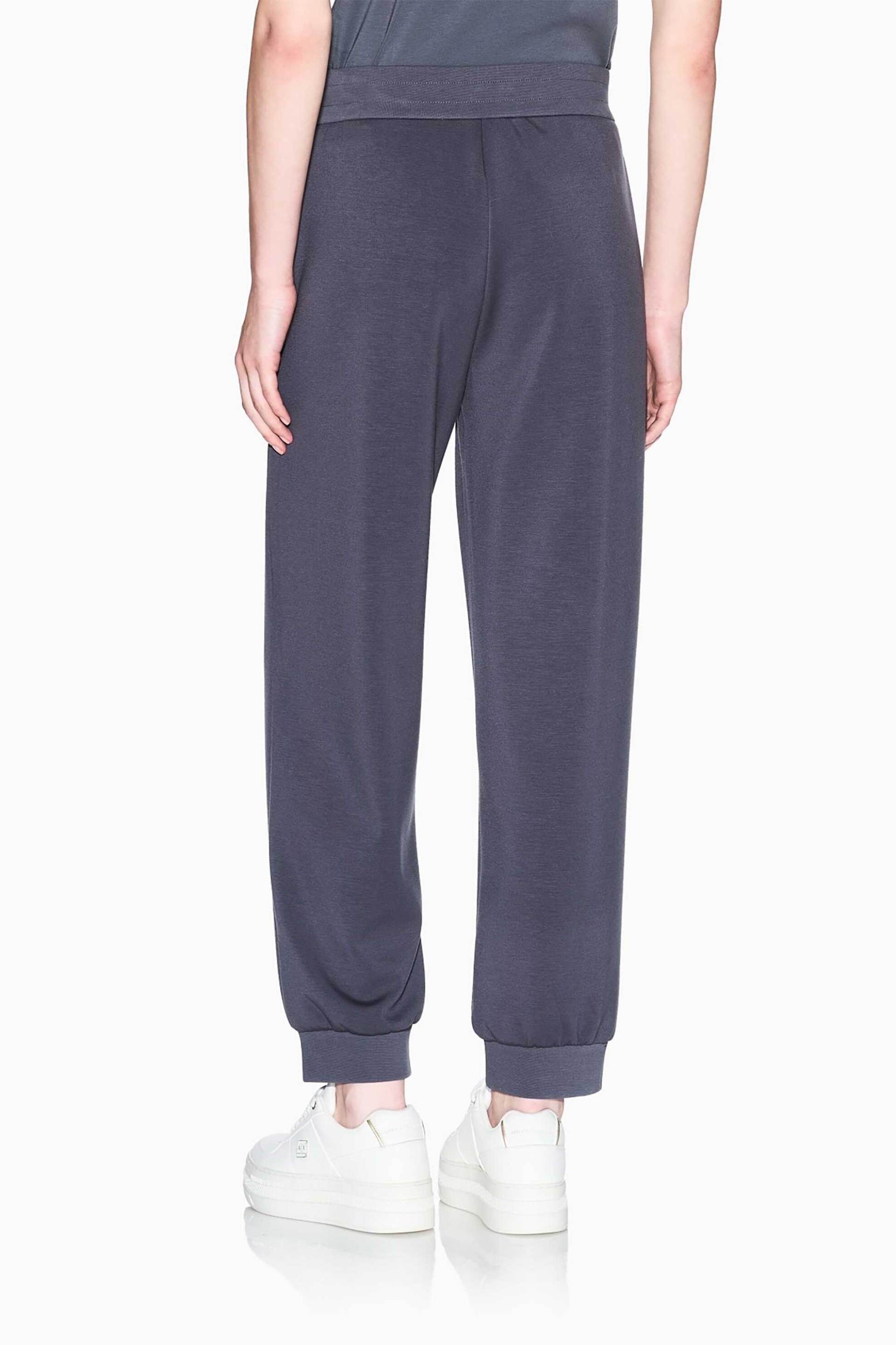 Armani Exchange γυναικείο παντελόνι φόρμας μονόχρωμο με logo print - XW001011AF16111 Γκρι φωτογραφία