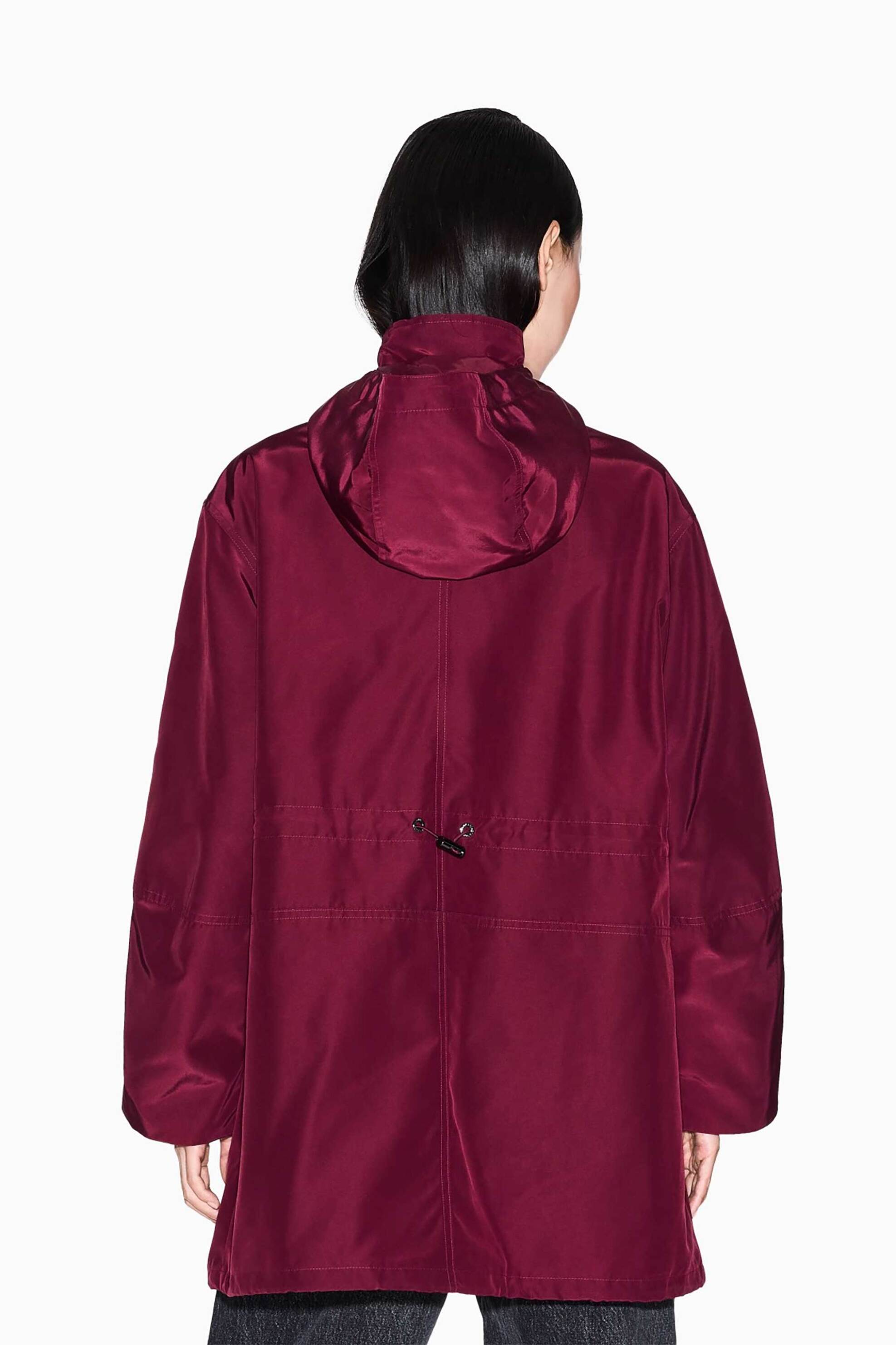 Armani Exchange γυναικείο μπουφάν με κουκούλα - XW000655AF15982 Μπορντό φωτογραφία