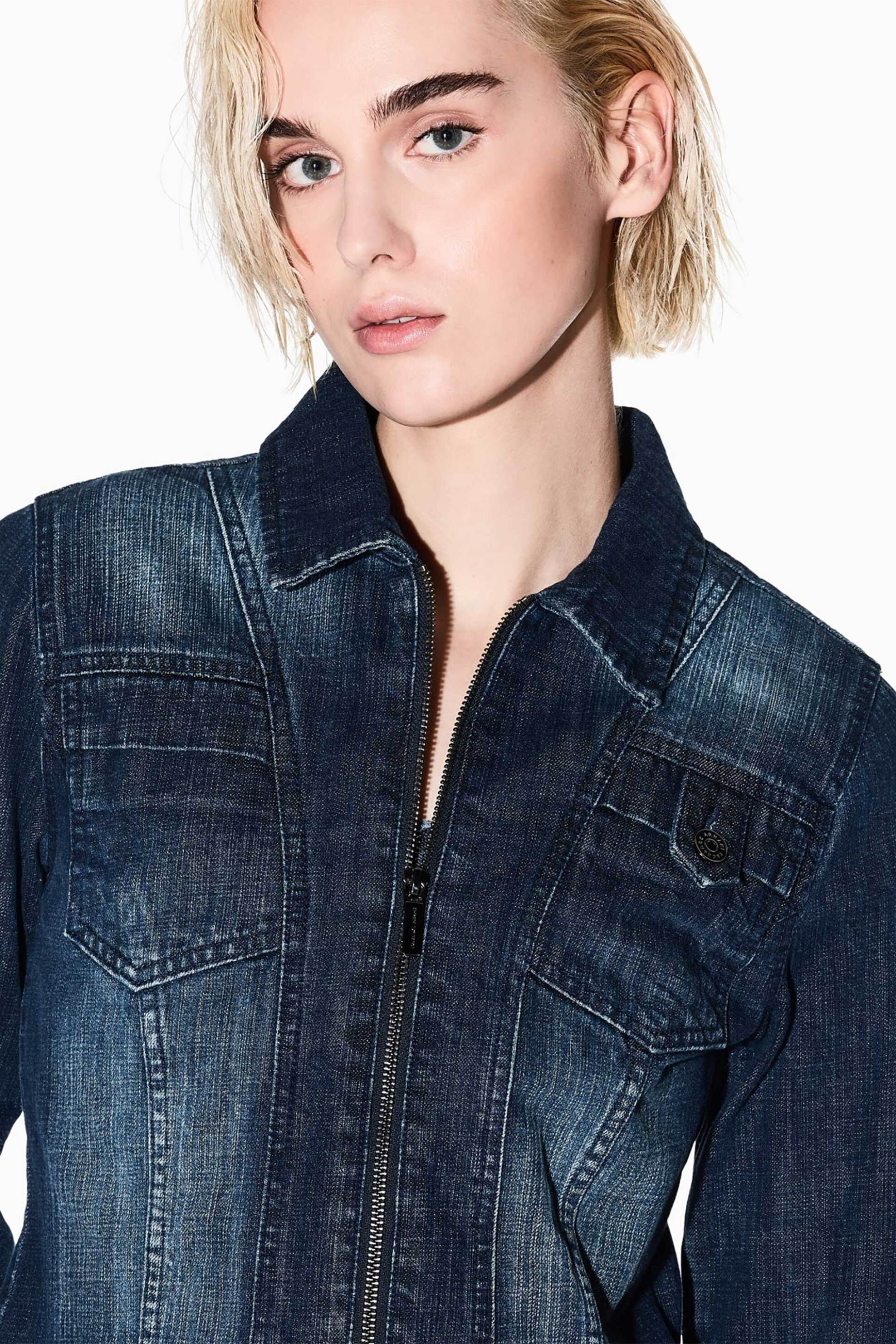 Armani Exchange γυναικείο denim μπουφάν - XW000813AF16081 Denim Blue φωτογραφία