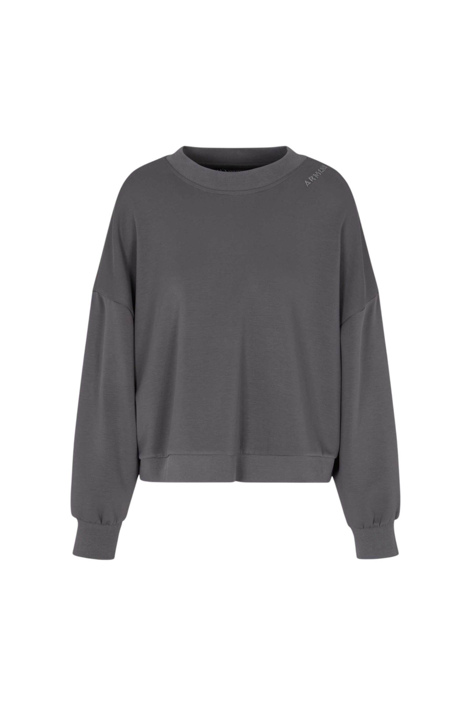 Armani Exchange γυναικεία μπλούζα φούτερ με ανάγλυγο λογότυπο - XW000740AF16111 Γκρι