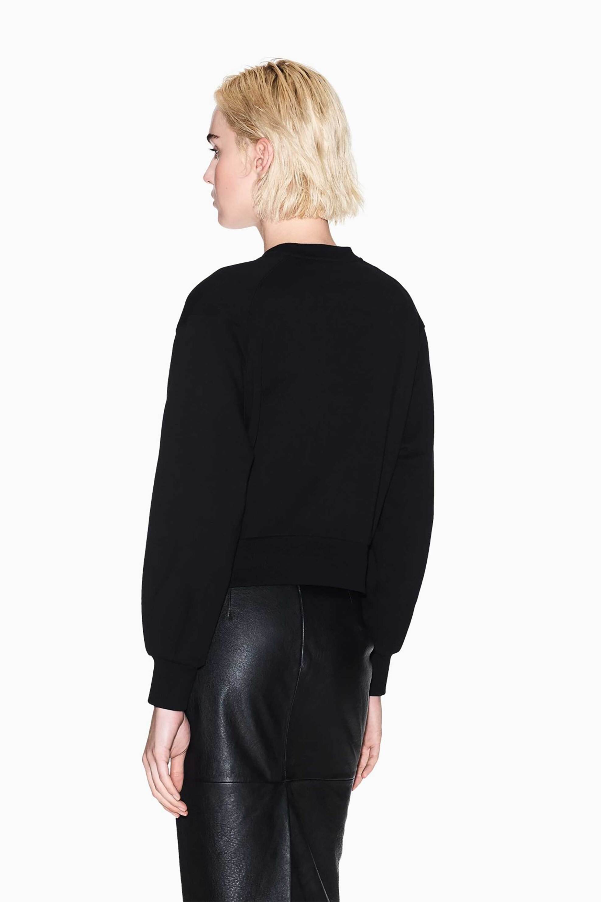 Armani Exchange γυναικεία μπλούζα φούτερ με ανάγλυγο λογότυπο - XW000747AF16114 Μαύρο φωτογραφία