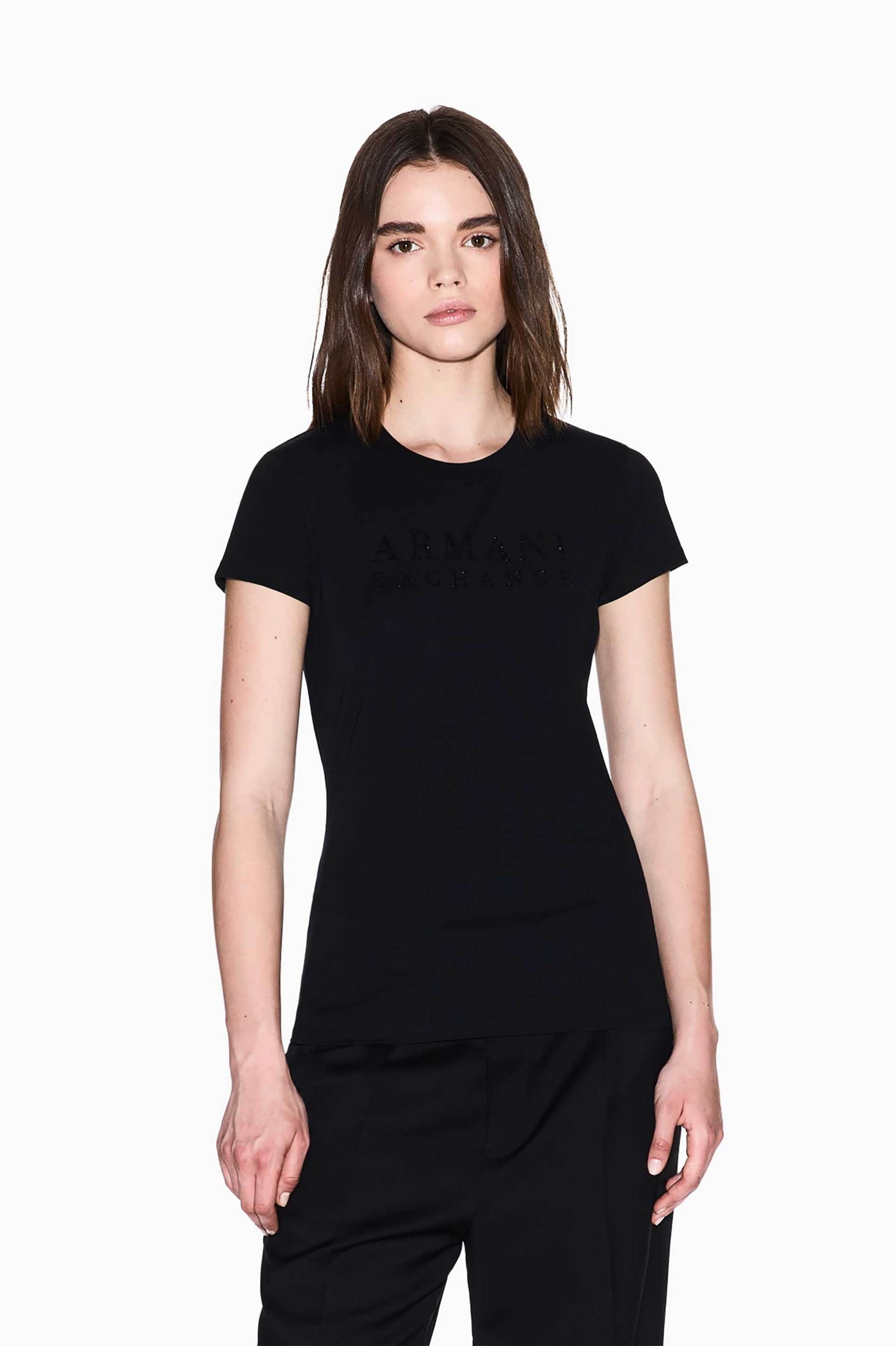 Armani Exchange γυναικείο T-shirt με graphic logo - XW001349AF17173 Μαύρο