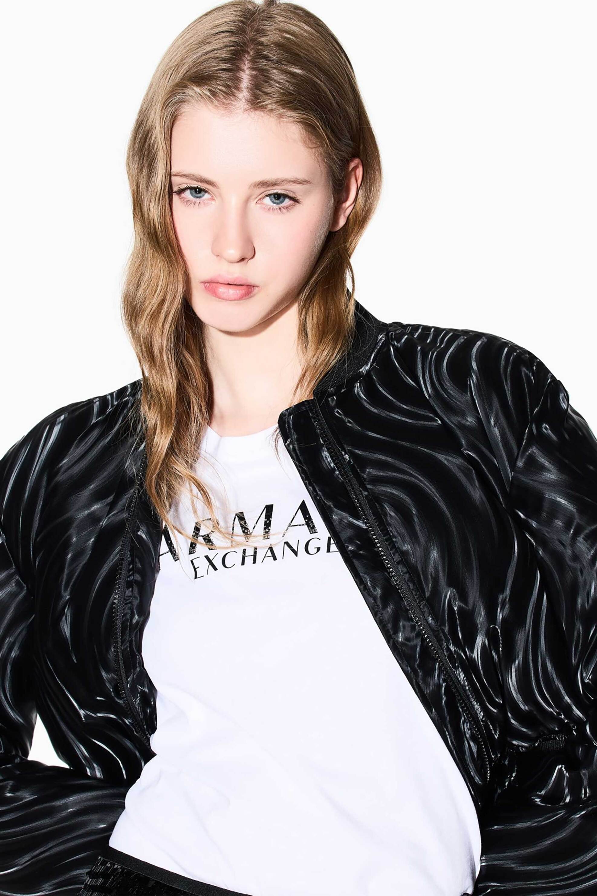 Armani Exchange γυναικείο T-shirt με λογότυπο - XW001351AF17172 Λευκό φωτογραφία