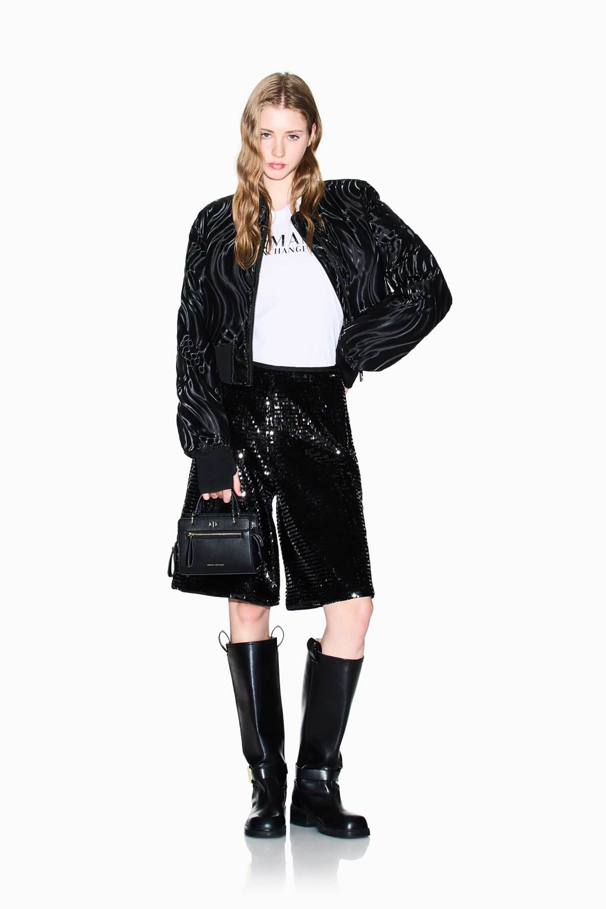 Armani Exchange γυναικείο T-shirt με λογότυπο - XW001351AF17172 Λευκό φωτογραφία