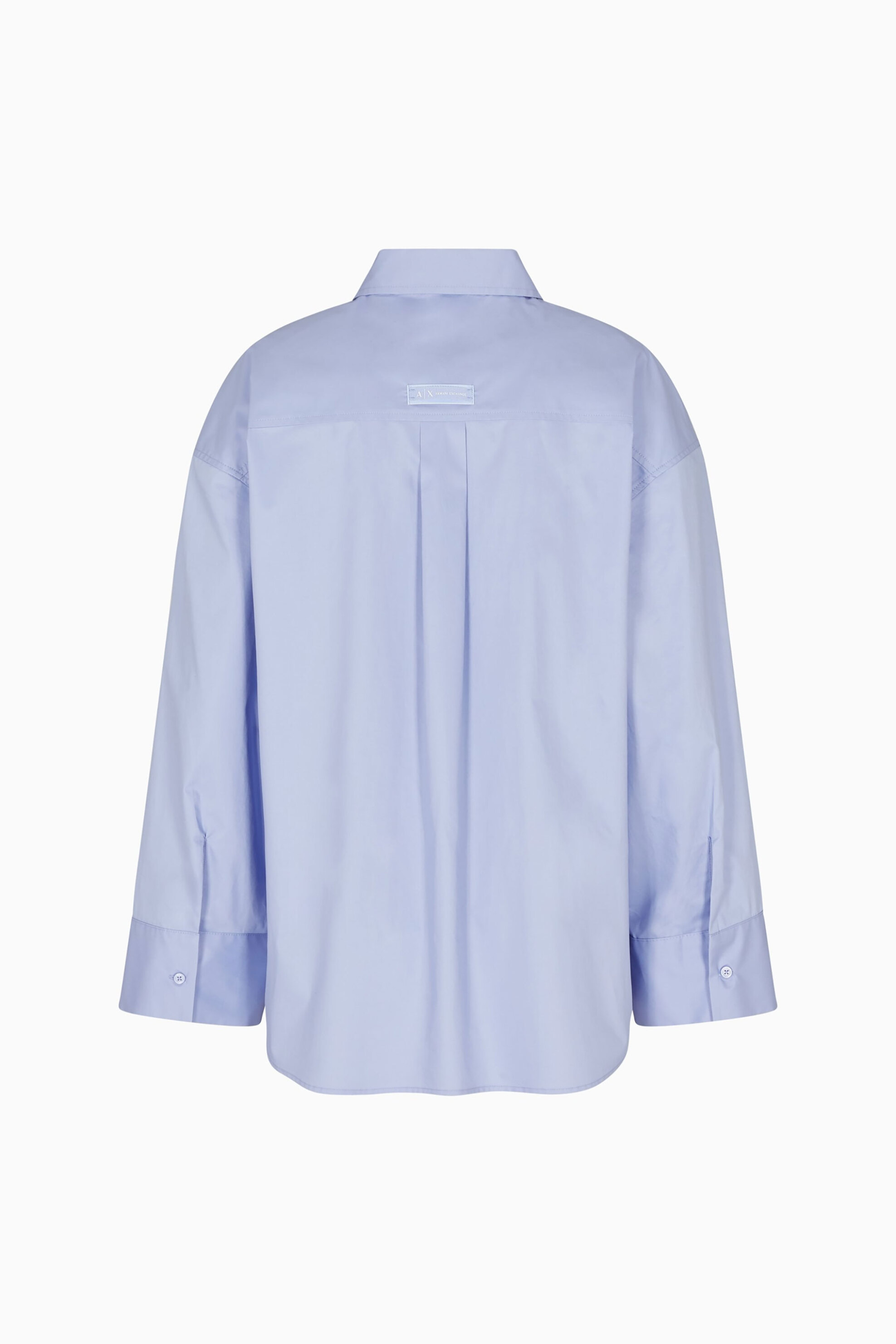 Armani Exchange γυναικείο βαμβακερό πουκάμισο μονόχρωμο - XW000705AF12812 Γαλάζιο φωτογραφία