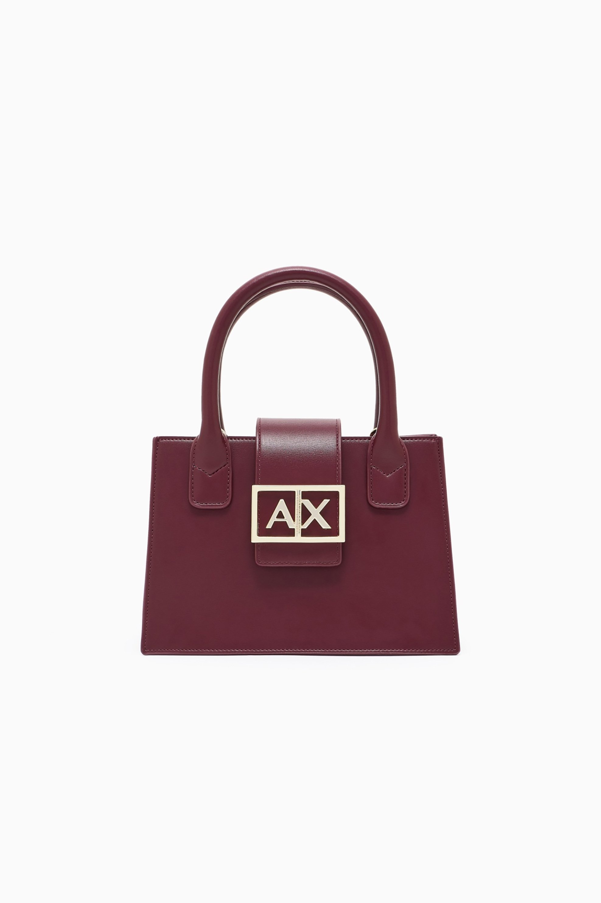 ARMANI EXCHANGE Armani Exchange γυναικείo τσάντακι χειρός με μεταλλικό λογότυπο - XW000306AF12039 Μπορντό