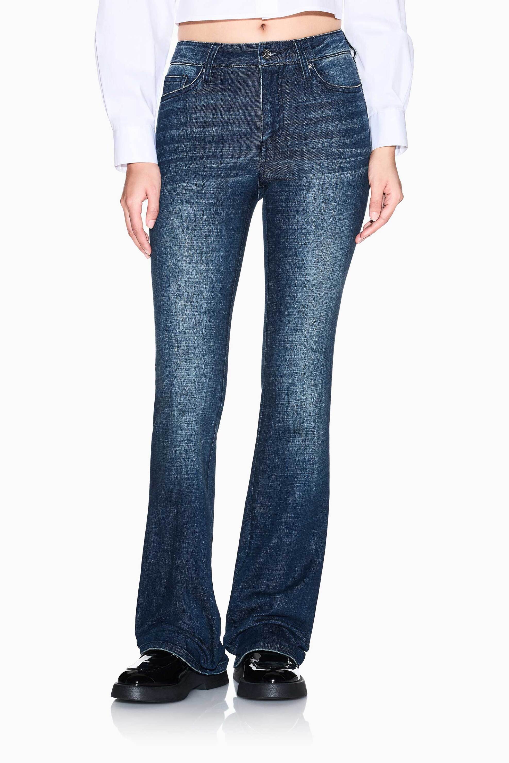 ARMANI EXCHANGE Armani Exchange γυναικείο τζιν παντελόνι πεντάτσεπο Flared Fit - XW001391AF18857 Denim Blue Σκούρο - 2