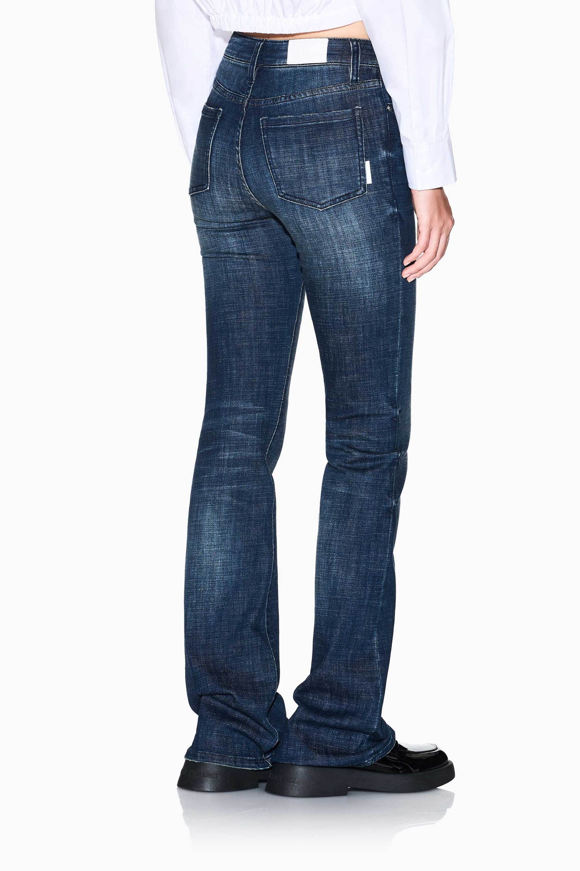 ARMANI EXCHANGE Armani Exchange γυναικείο τζιν παντελόνι πεντάτσεπο Flared Fit - XW001391AF18857 Denim Blue Σκούρο - 3