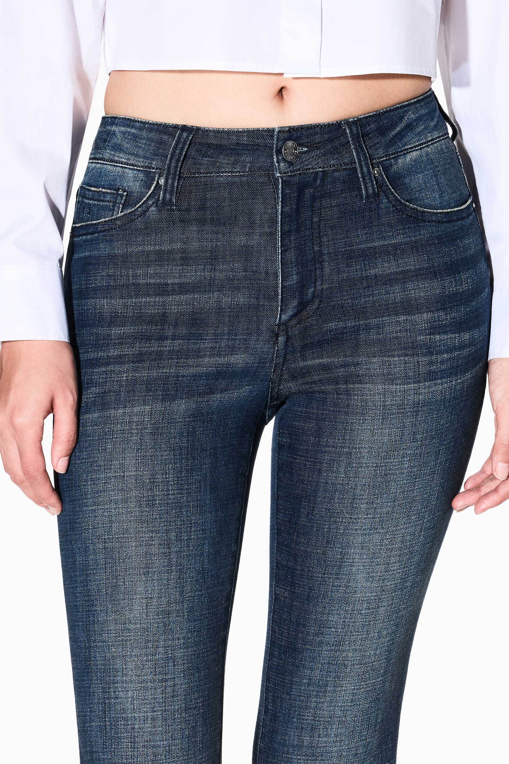 Armani Exchange Γυναικείο Τζιν Παντελόνι Πεντάτσεπο Flared Fit - Xw001391Af18857 Denim Blue Σκούρο