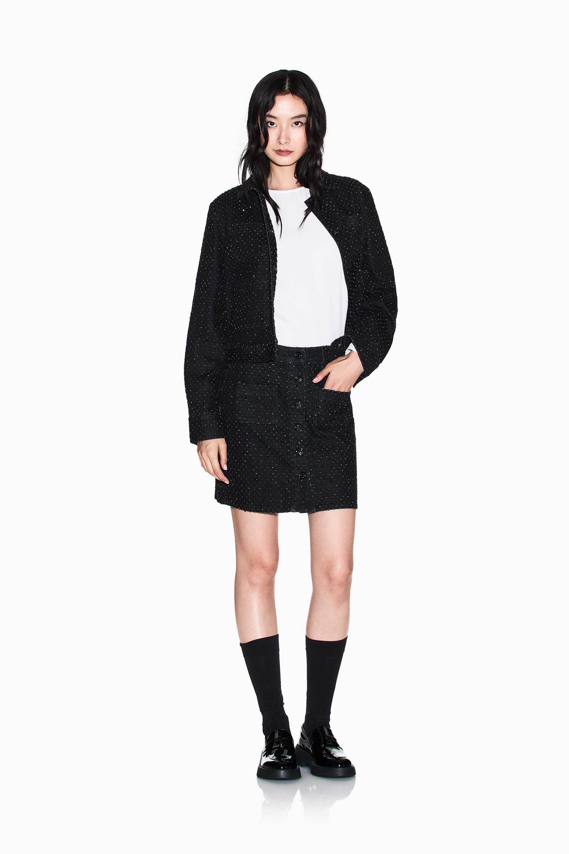 Armani Exchange γυναικεία μπλούζα με ασύμμετρο τελείωμα - XW001796AF16117 Λευκό
