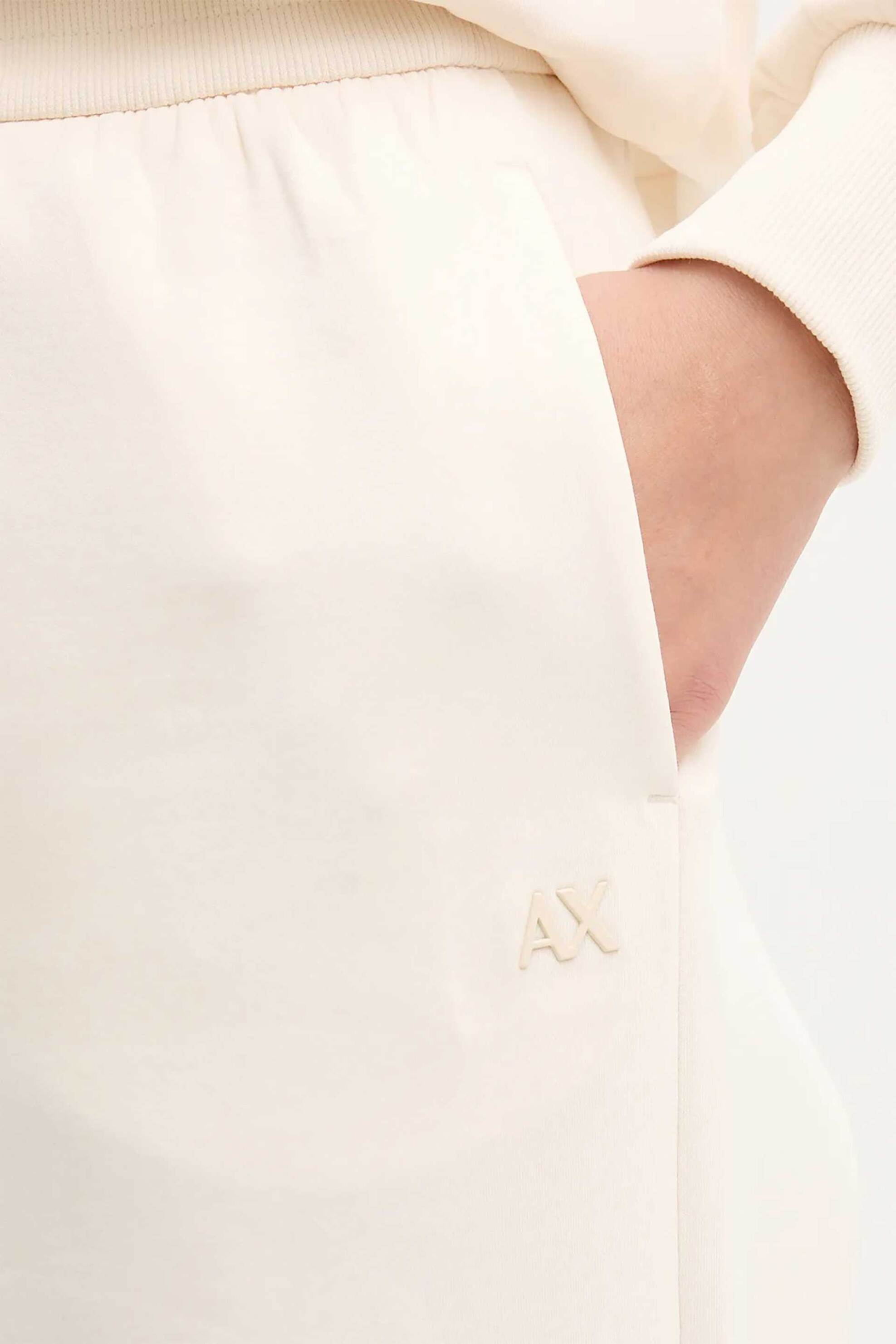 Armani Exchange Γυναικείο Παντελόνι Φόρμας με Monogram Regular Fit - Xw001830Af10818 Λευκό