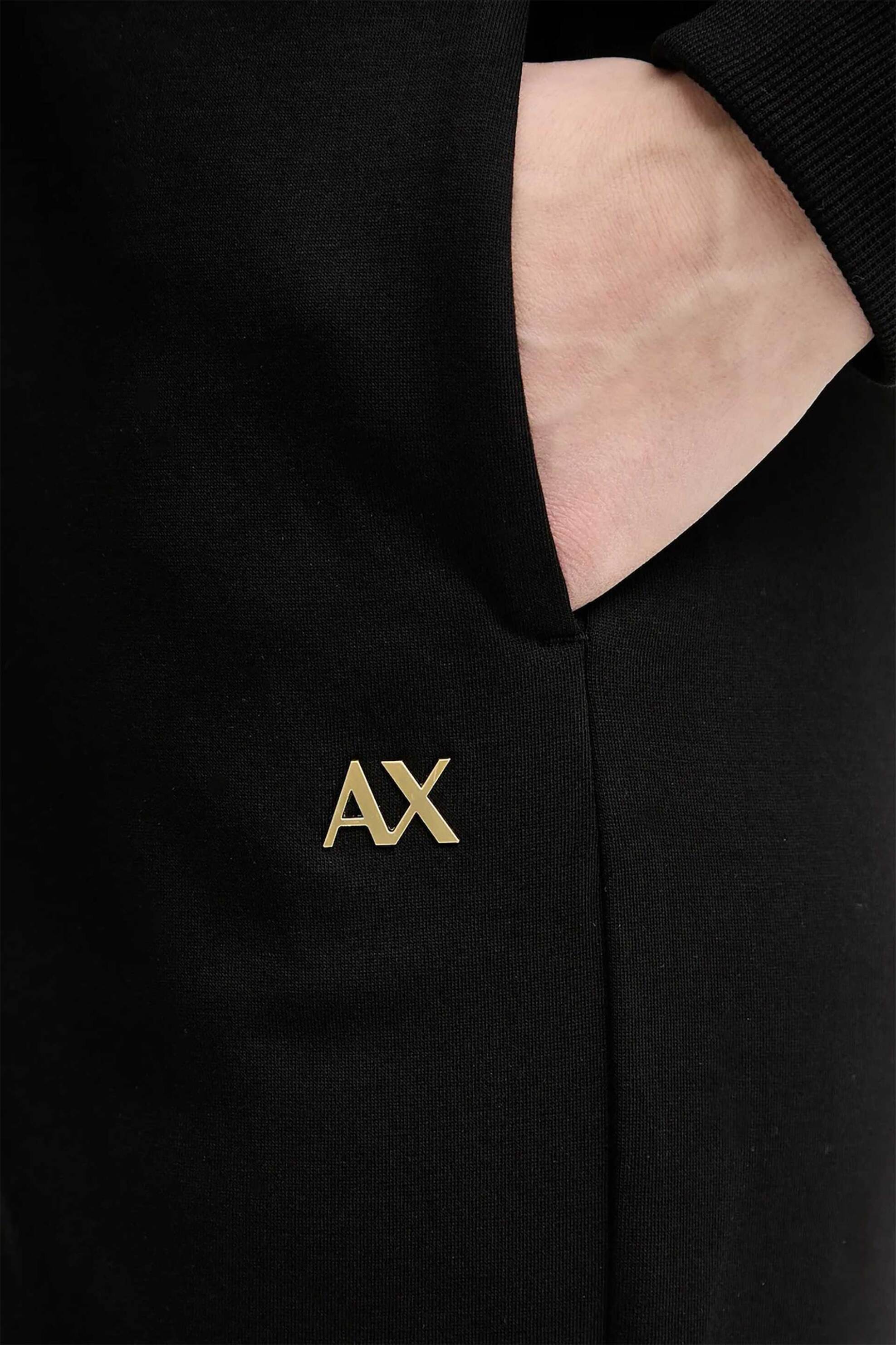Armani Exchange Γυναικείο Παντελόνι Φόρμας με Monogram Regular Fit - Xw001830Af10818 Μαύρο