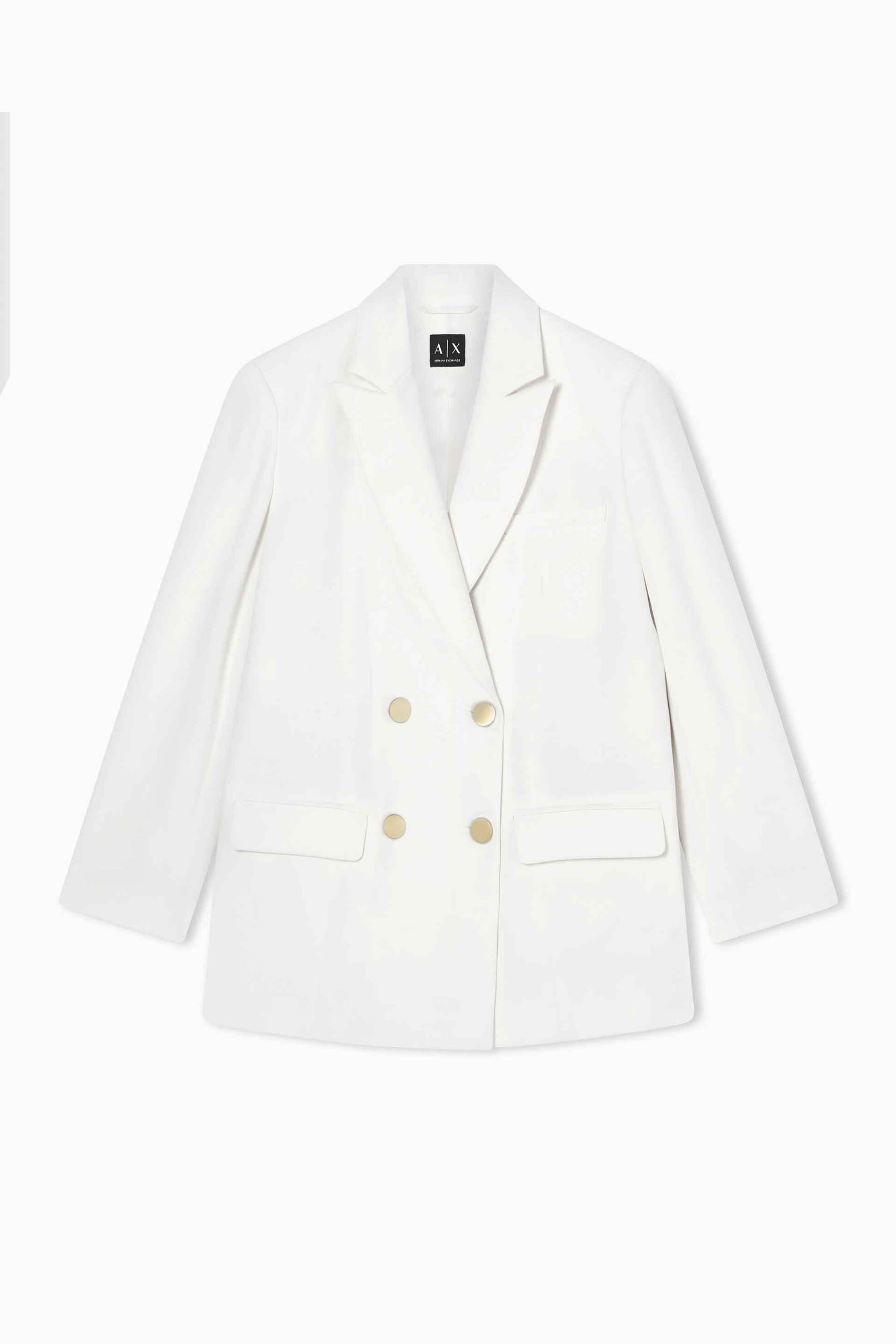 Armani Exchange γυναικείο σακάκι με σταυρωτό κλείσιμο - XW001948AF21555 Λευκό