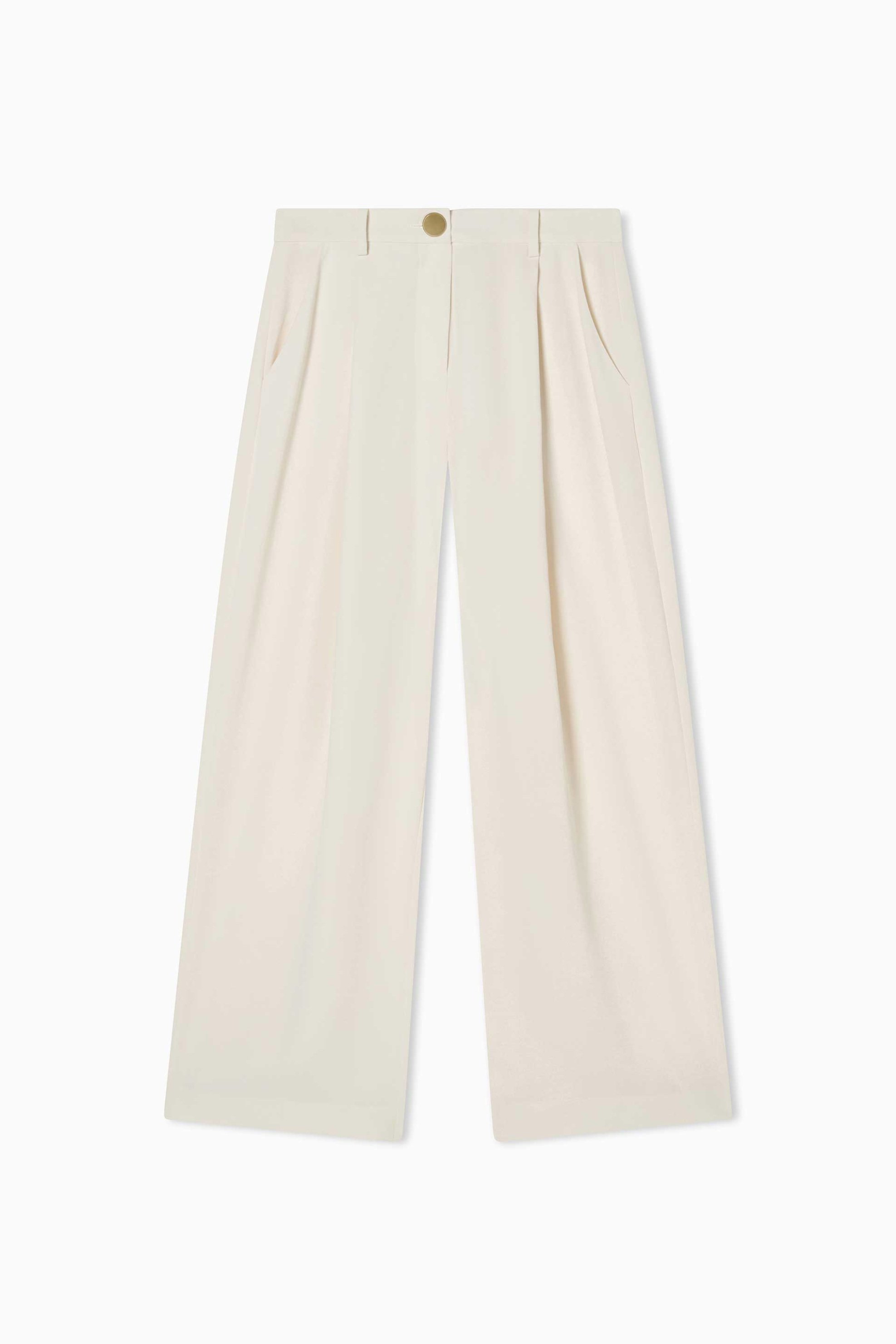 Armani Exchange γυναικείο παντελόνι με σούρες Regular Fit - XW001949AF21555 Λευκό