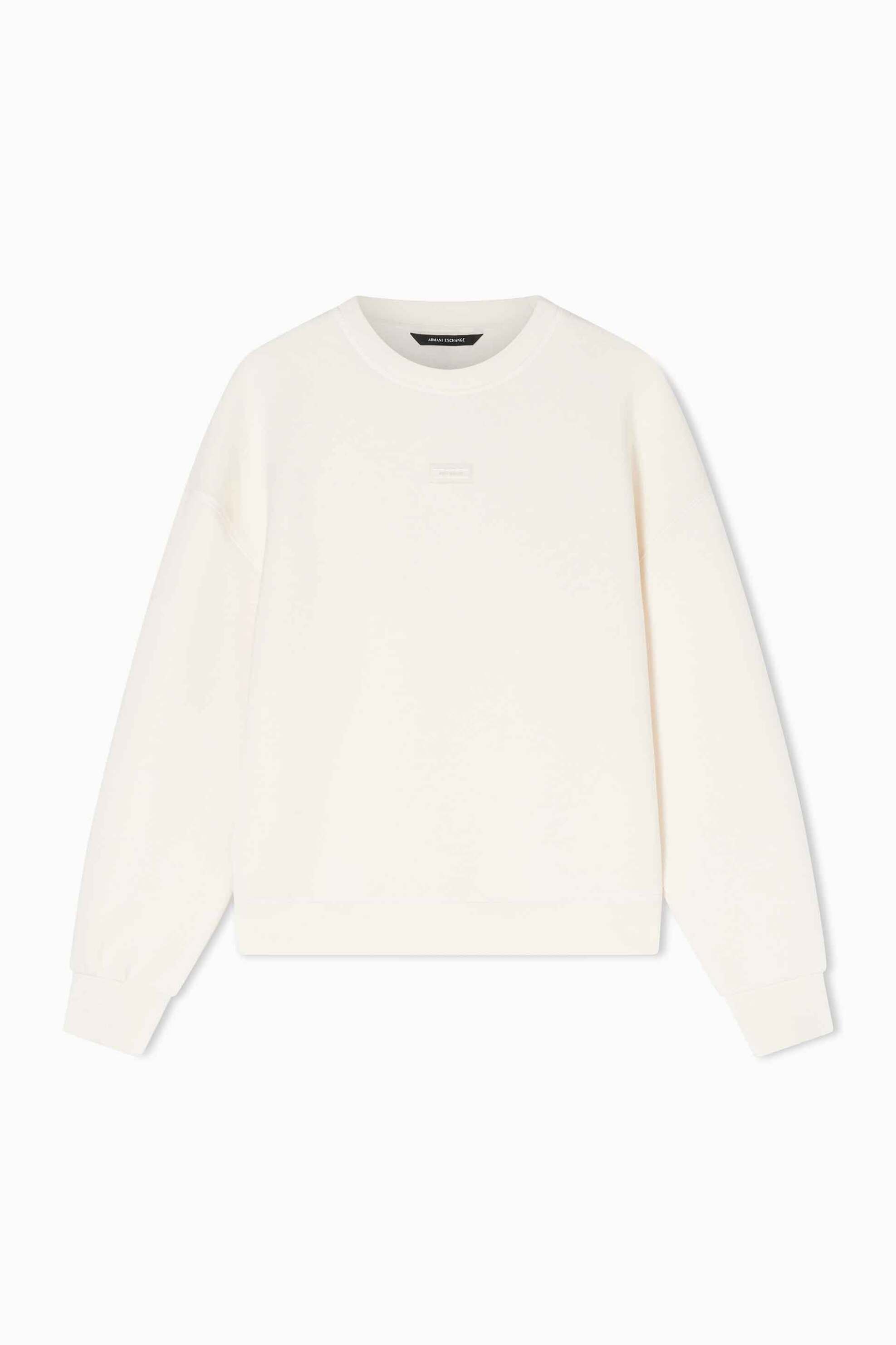 ARMANI EXCHANGE Armani Exchange γυναικεία μπλούζα φούτερ με λογότυπο - XW002041AF21290 Λευκό