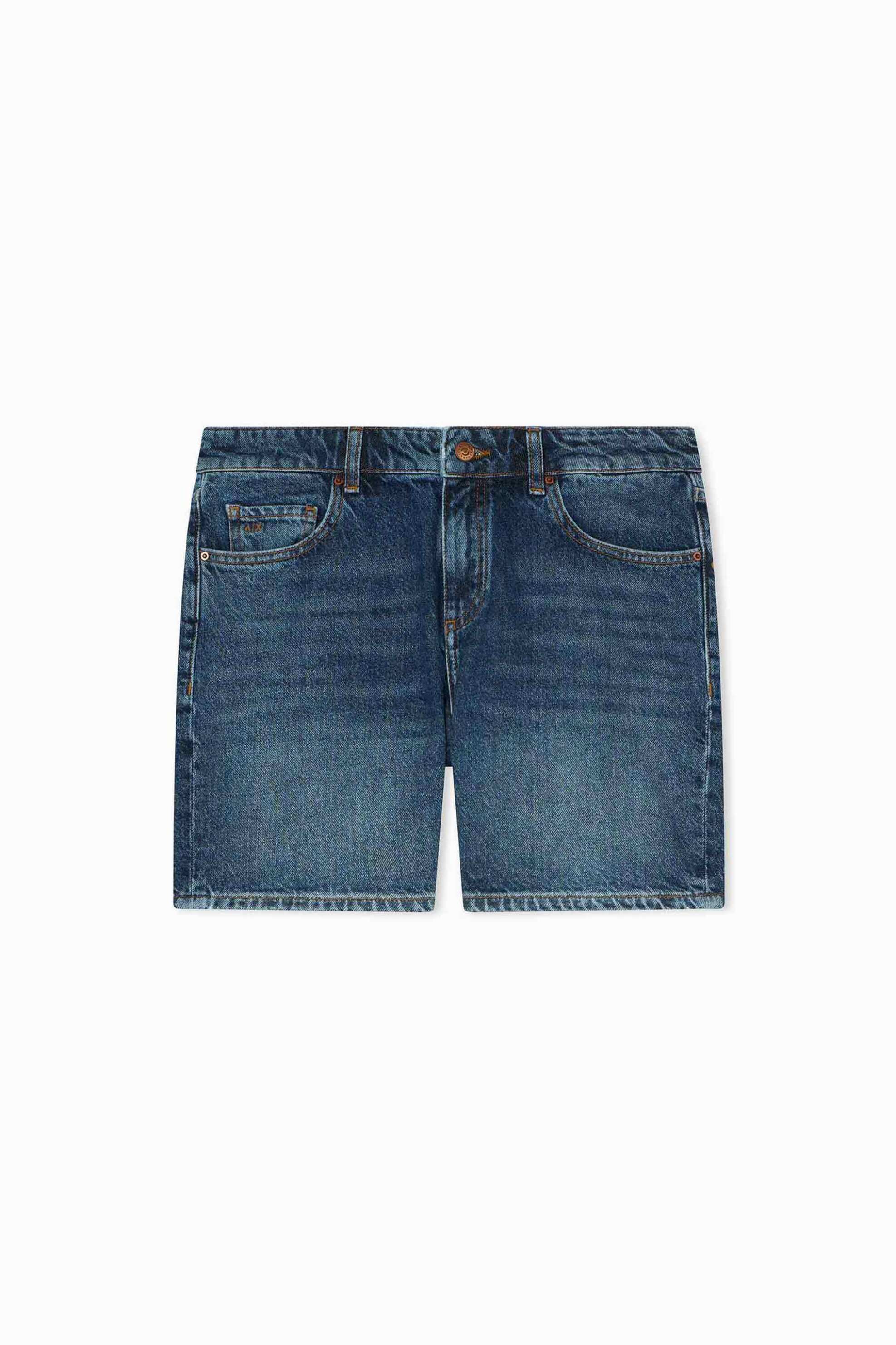 Armani Exchange γυναικείο denim σορτς πεντάτσεπο Regular Fit - XW002272AF21886 Denim Blue Σκούρο