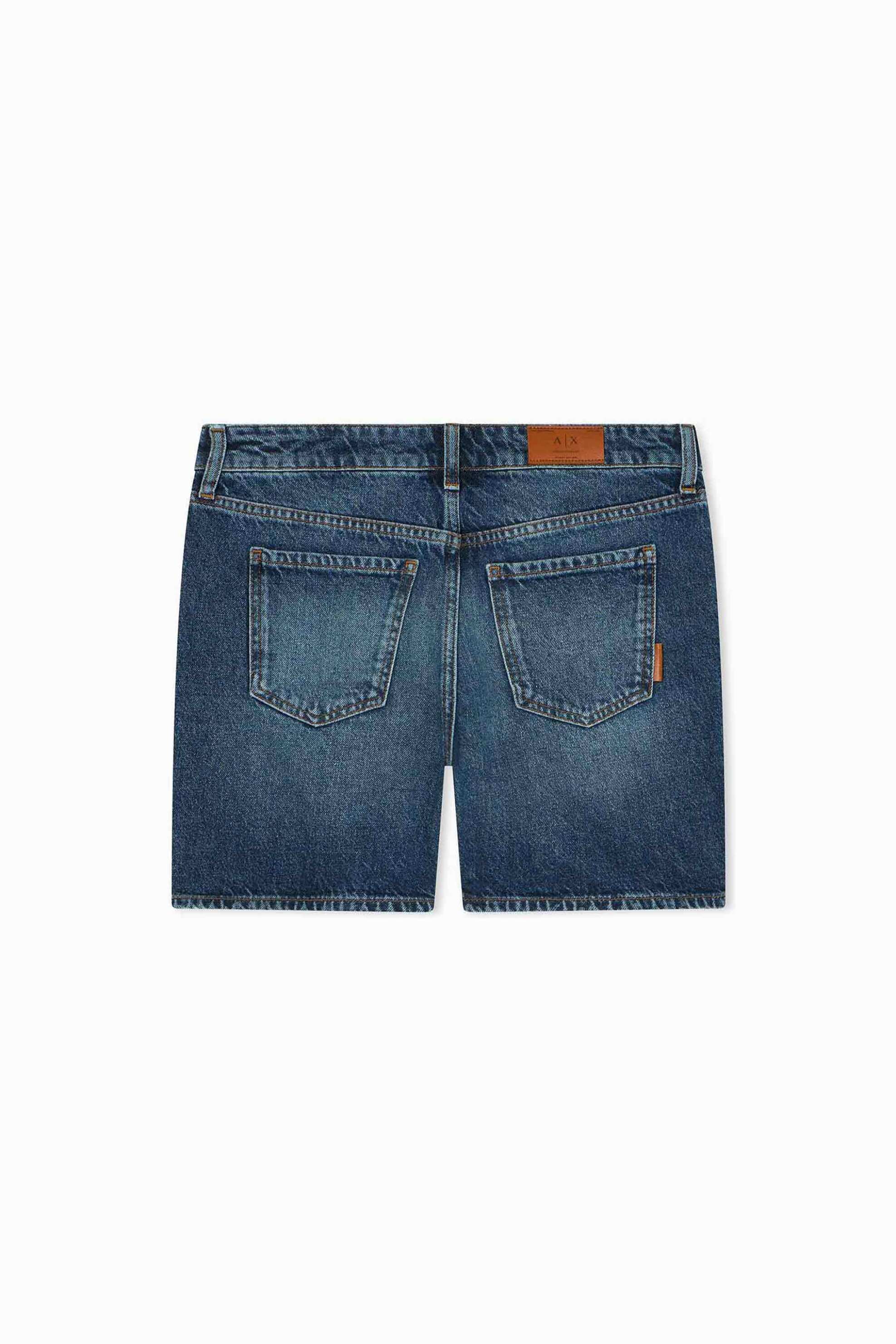ARMANI EXCHANGE Armani Exchange γυναικείο denim σορτς πεντάτσεπο Regular Fit - XW002272AF21886 Denim Blue Σκούρο - 2