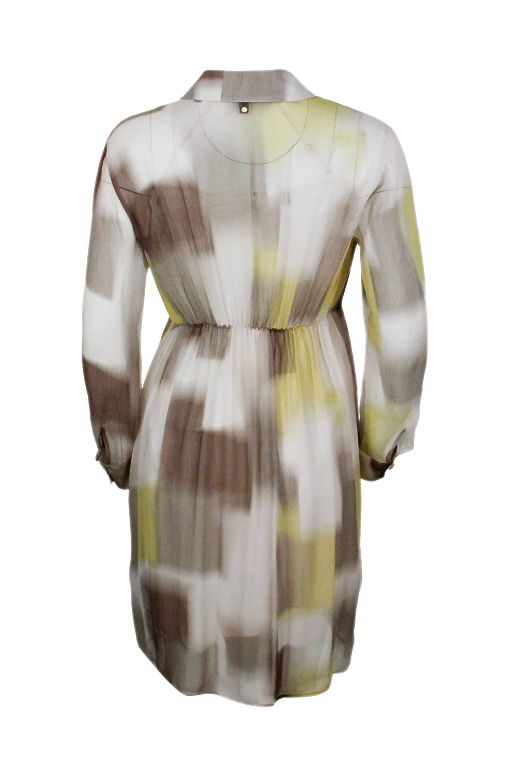 ARMANI EXCHANGE Armani Exchange γυναικείο midi φόρεμα σεμιζιέ με all-over print - XW002281AF21554 Μπεζ - 2